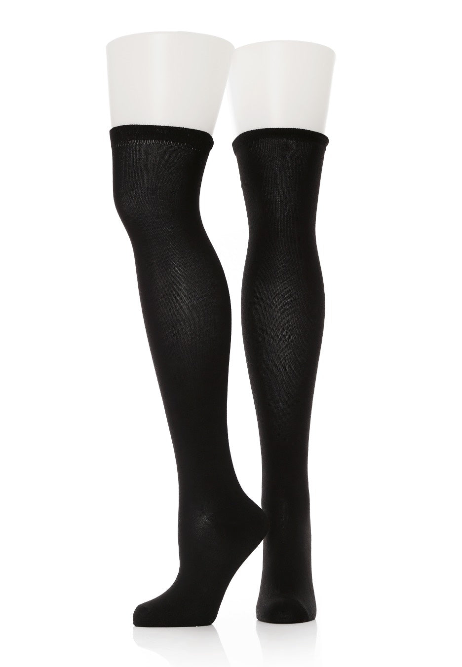 Urban Classics - Overknee 2-Pack Black/Black & Black/Grey - Socks | Women-Image