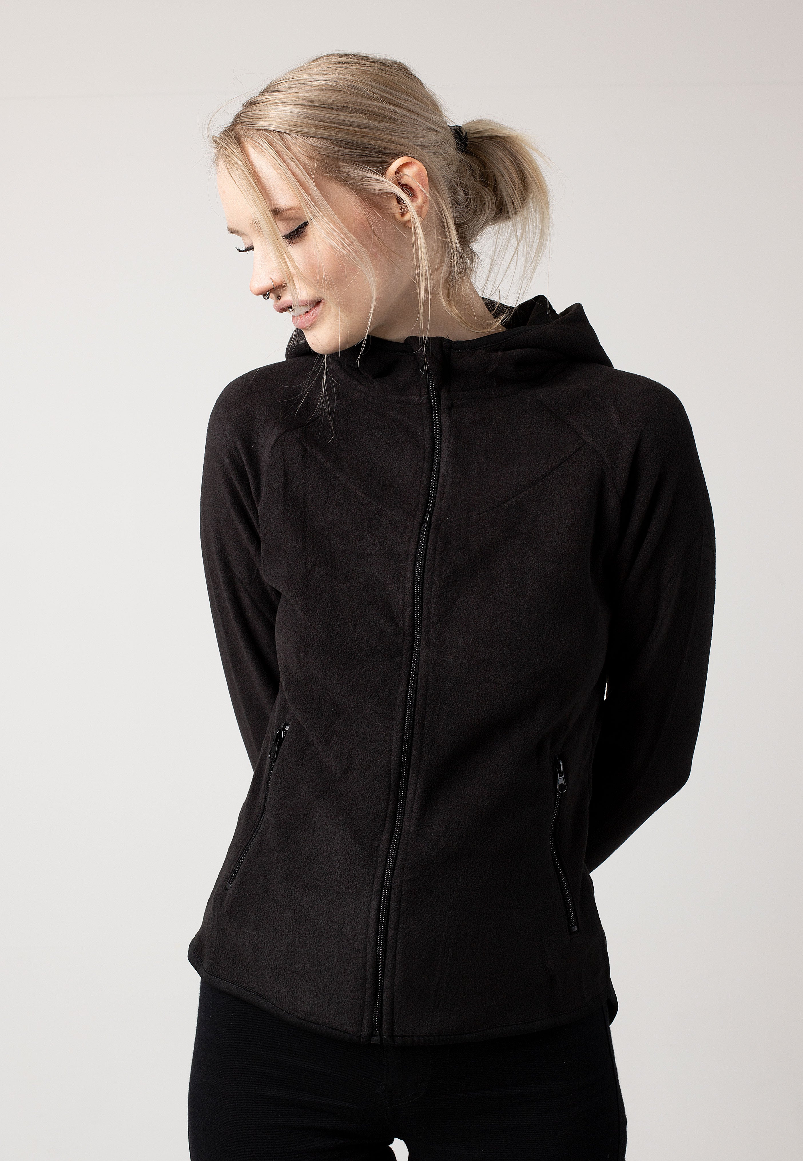 Urban Classics - Polar Fleece Black - Zipper | Women-Image