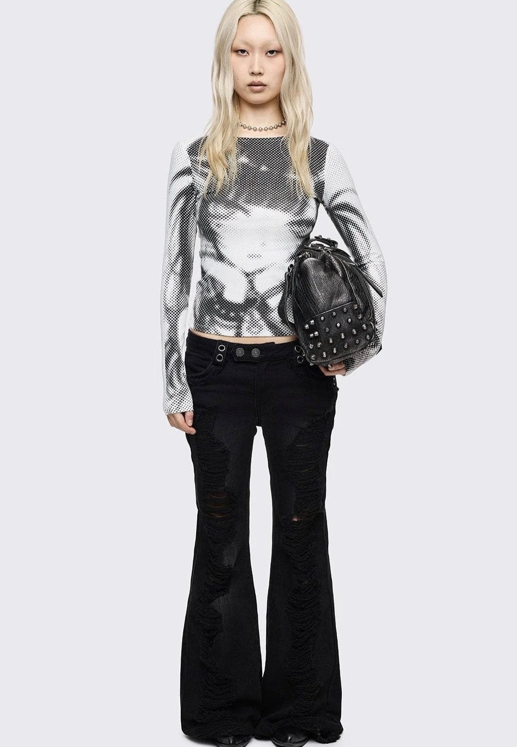 Minga London - UwU Warning White - Top | Women-Image