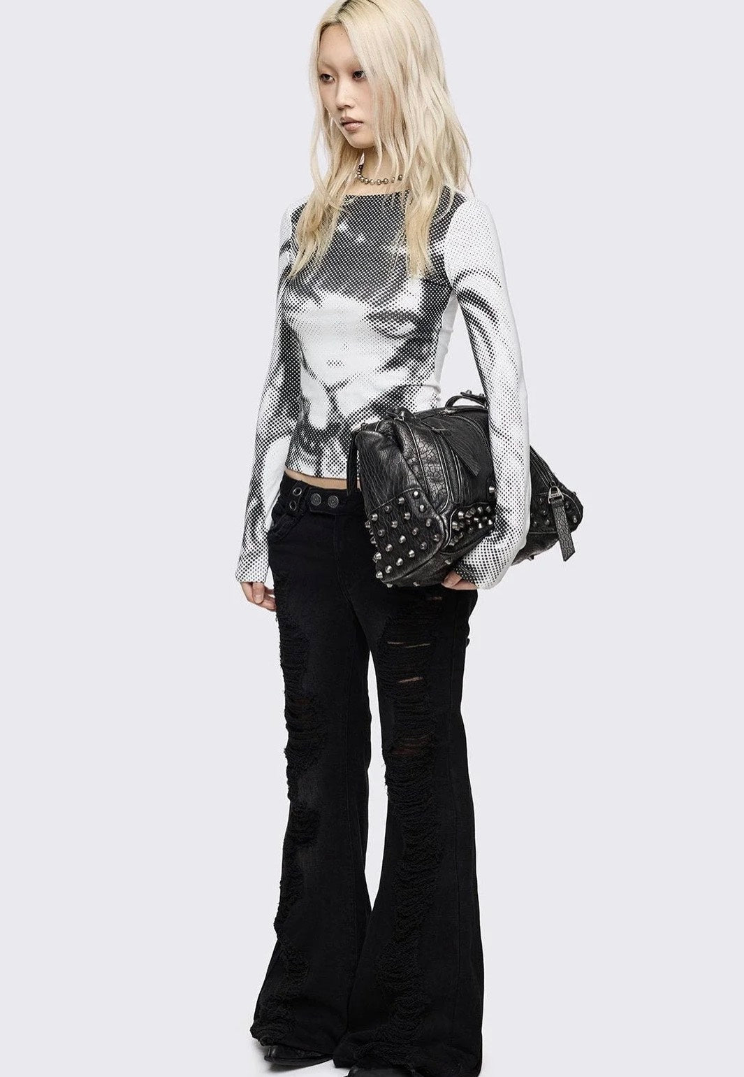 Minga London - UwU Warning White - Top | Women-Image