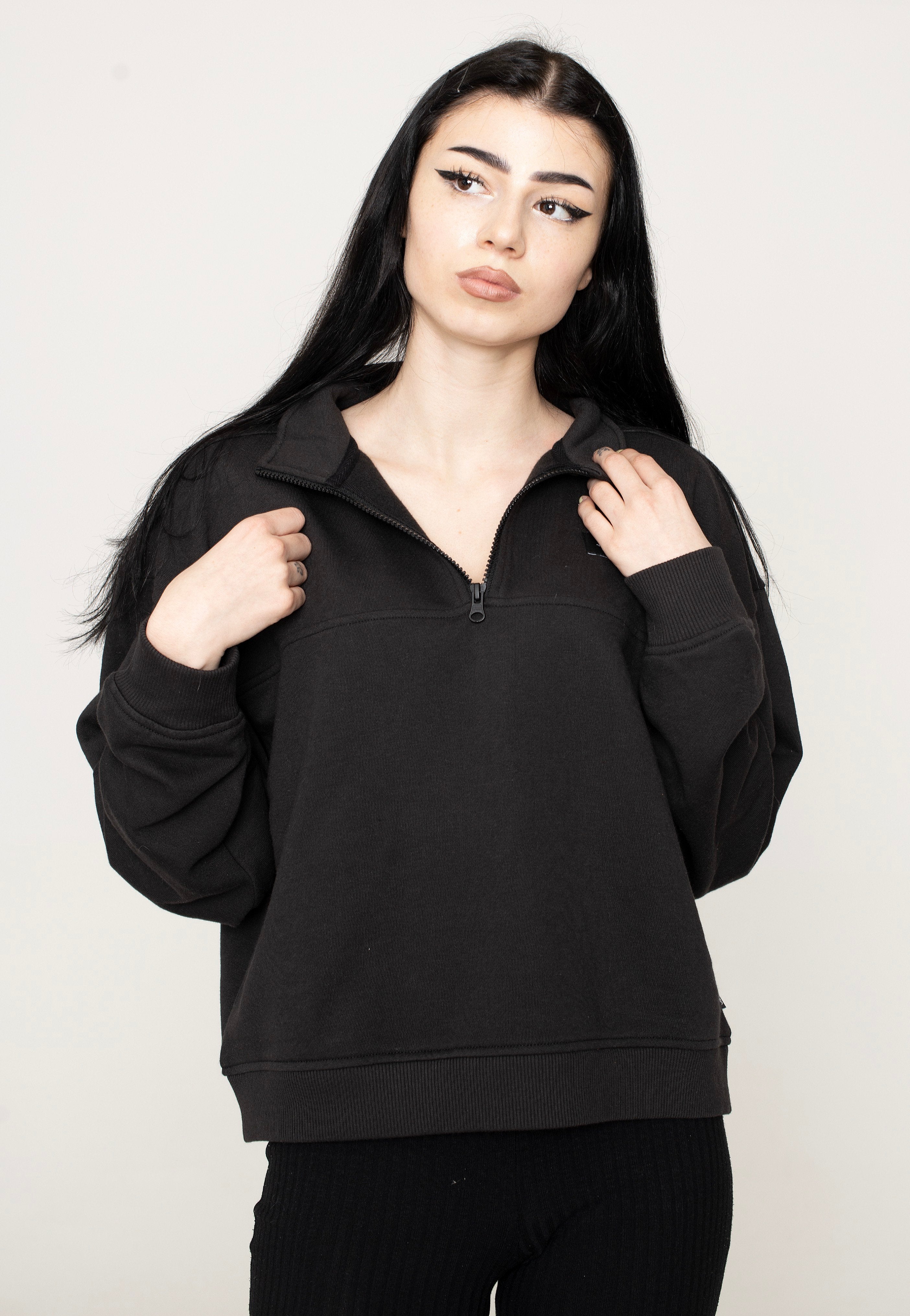 Vans - Leighton Mock Neck Fleece Black - Sweater