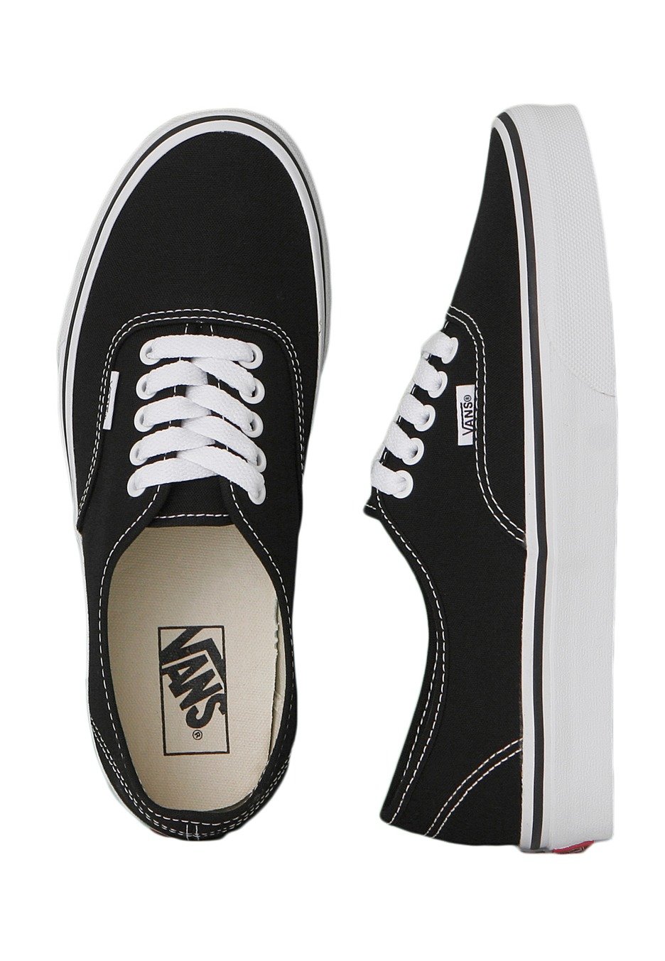 Vans Footwear Girls Black Vans Shoes Vans Authentic Black/Black