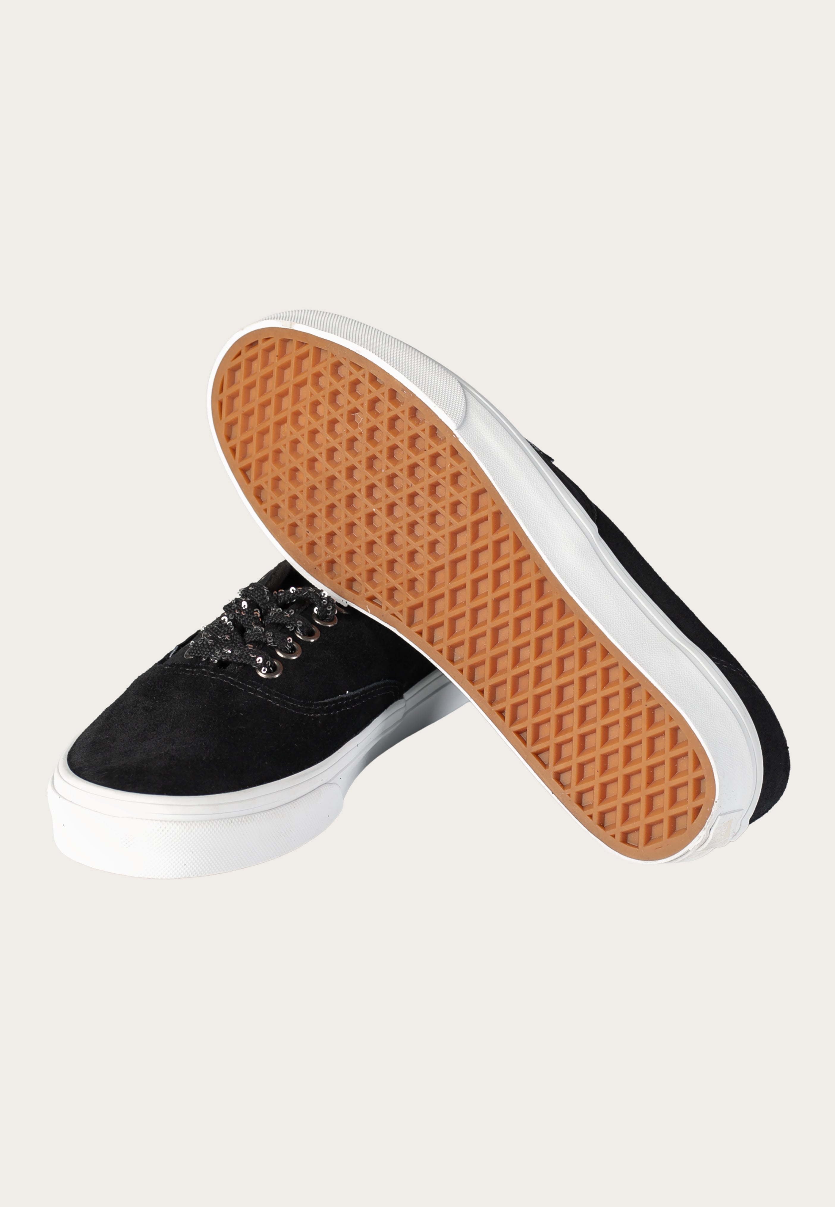 Vans - Authentic Shine Lace Black/True White - Girl Shoes | Women-Image