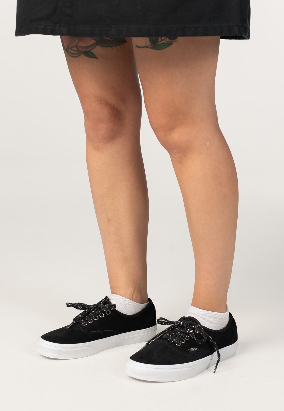 Vans Authentic Shine Lace Black/True White Zapatos para chica
