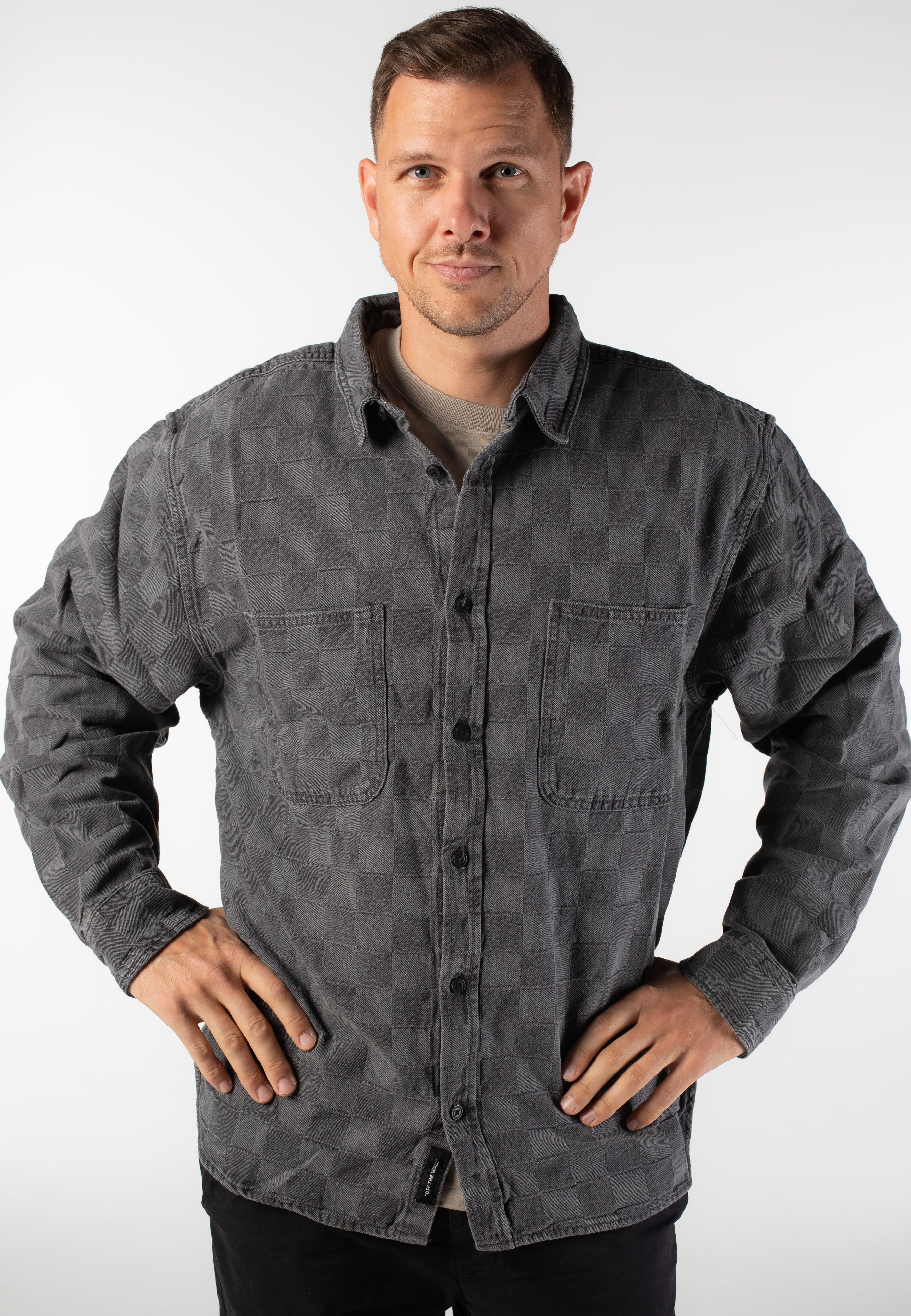 Vans - Hastings Checkerboard Denin Woven Faded Black - Shirt | Nuclear Blast Vans - Hastings Checkerboard Denin Woven Faded Black - Shirt | Nuclear Blast