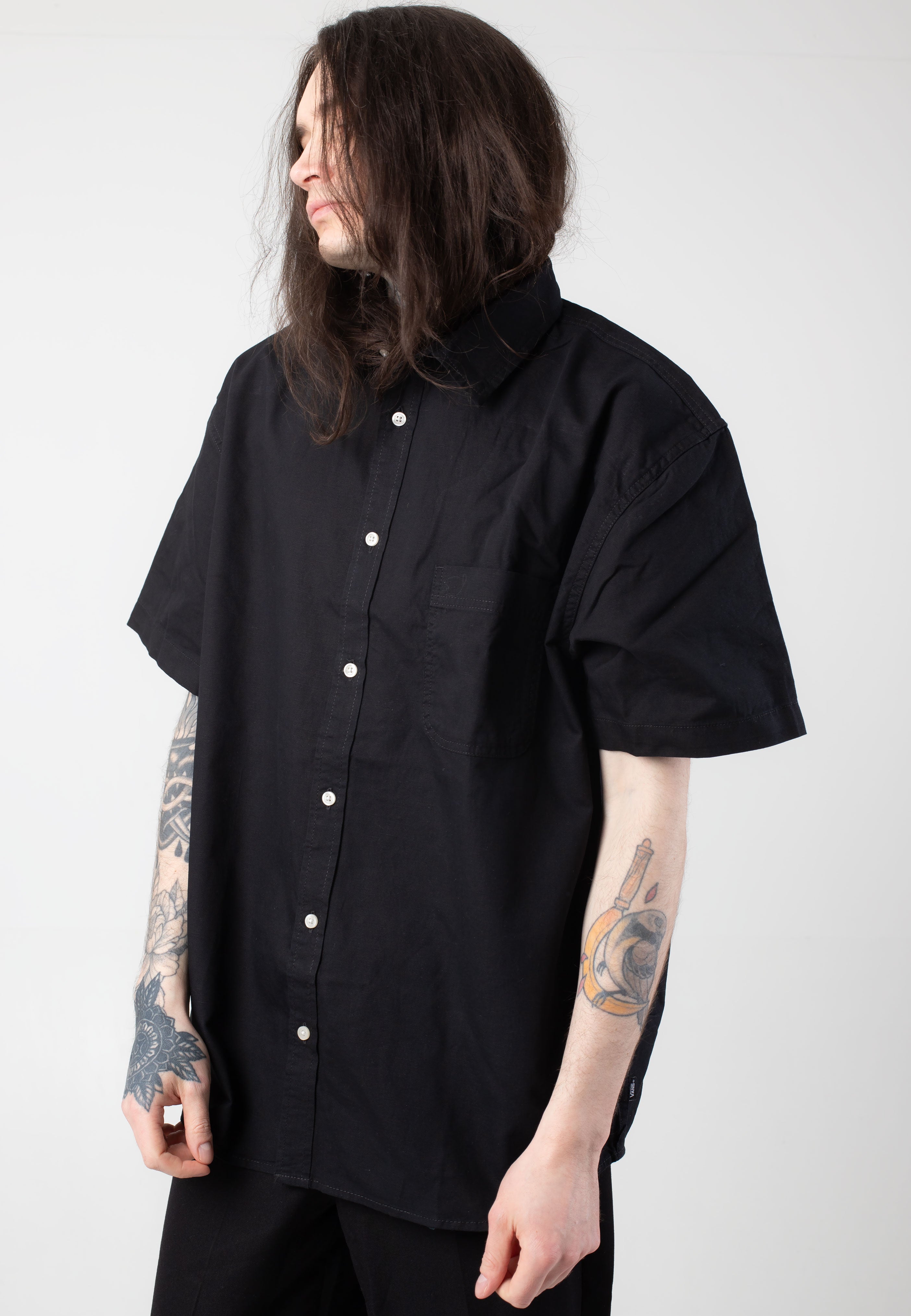 ポロスポーツ 90s S/S work shirt M black 90s】 POLO SPORT ポロスポーツ Tシャツ Lサイズ 黒 USA製