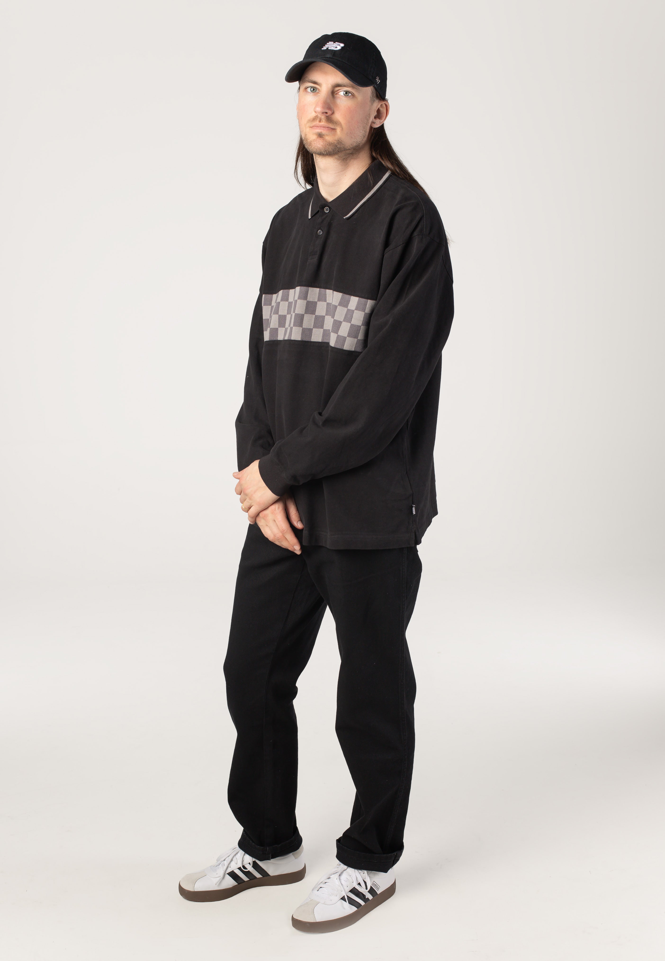 Vans - Medford Checkerboard Black - Longsleeve | Men-Image