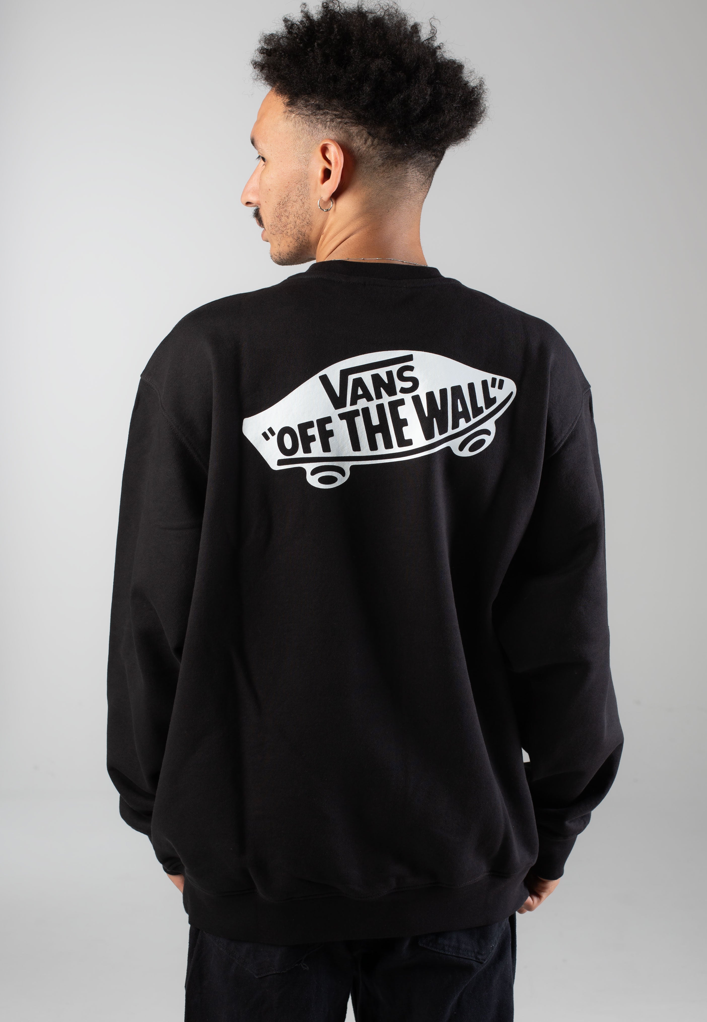 Vans - Style 76 II Loose Crew Black/White - Sweater | Men-Image