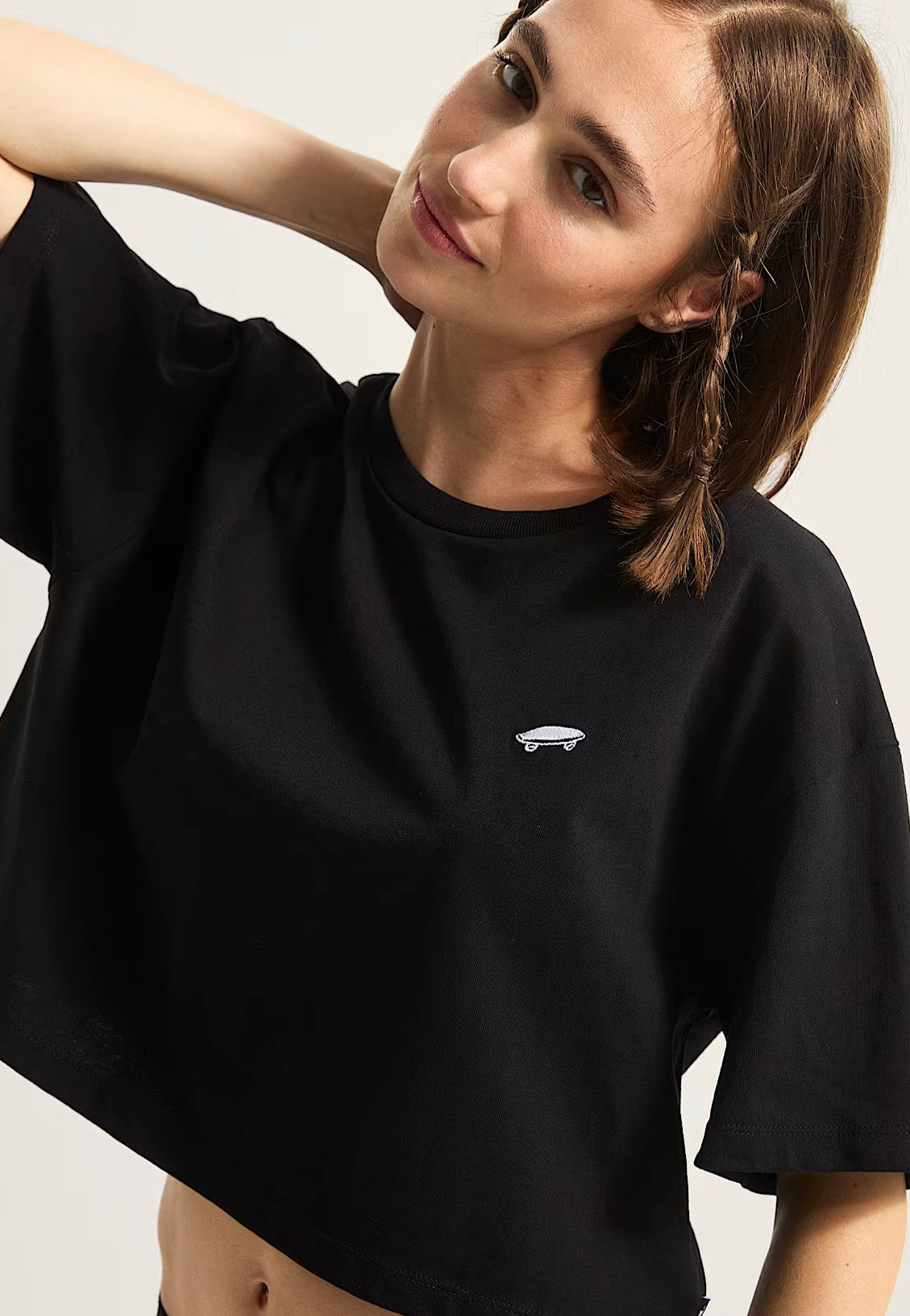 Vans - W Salton Relax Crop Black - T-Shirt | Women-Image