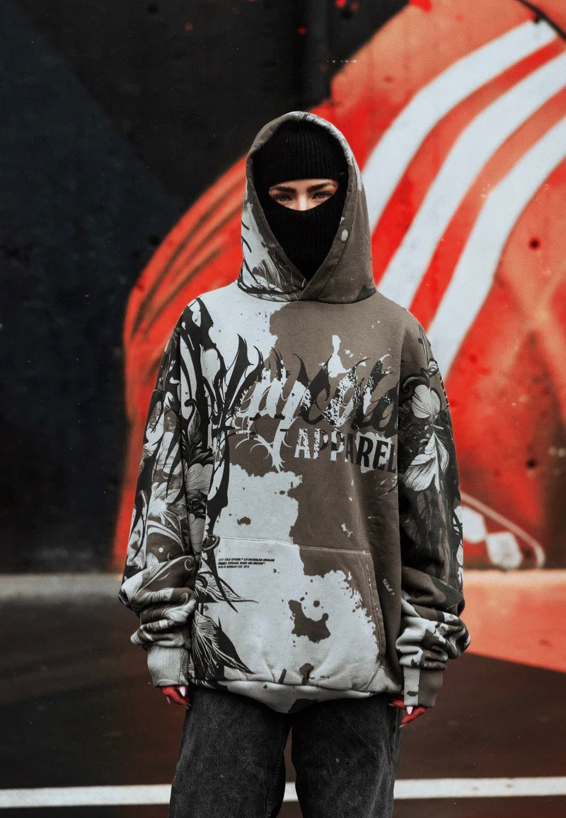 Stay Cold Apparel - Veins Of Velvet Heavy Oversized Grey - Hoodie