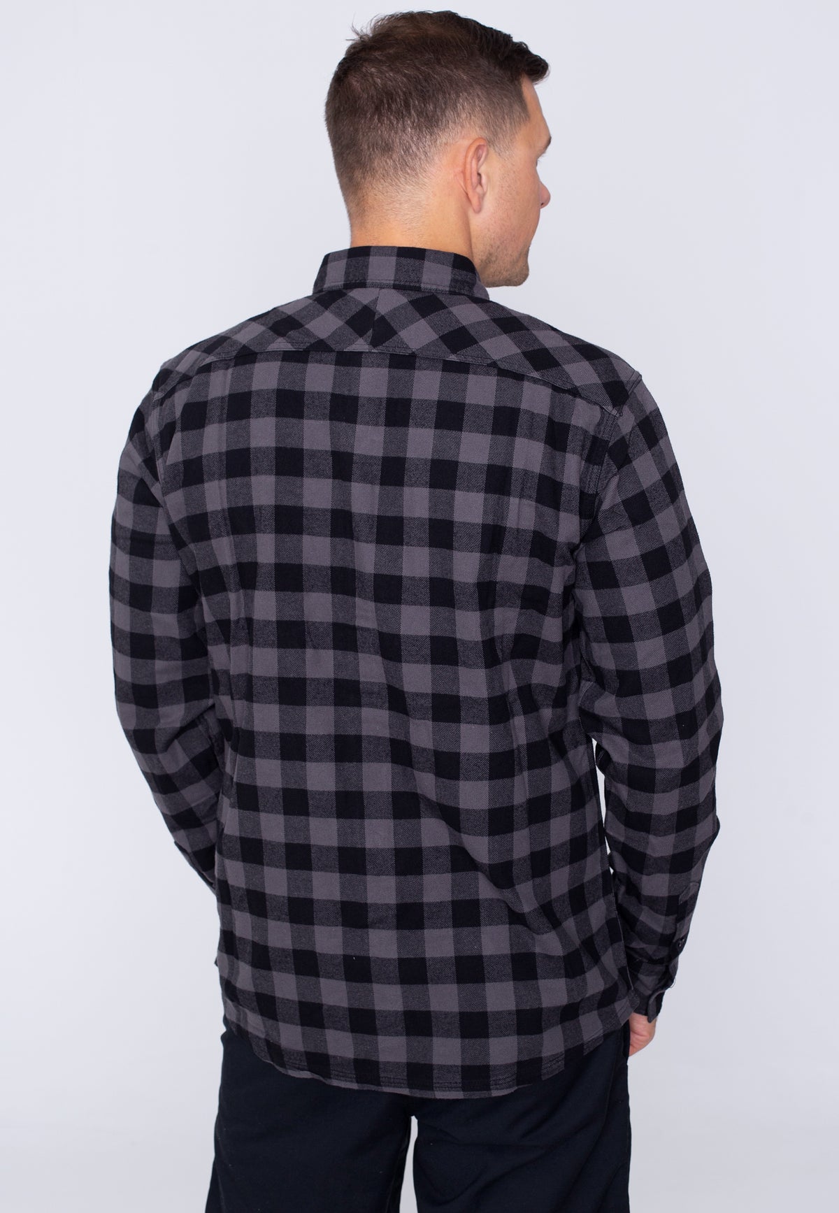 Vintage Industries Harley Grey Check Camisa
