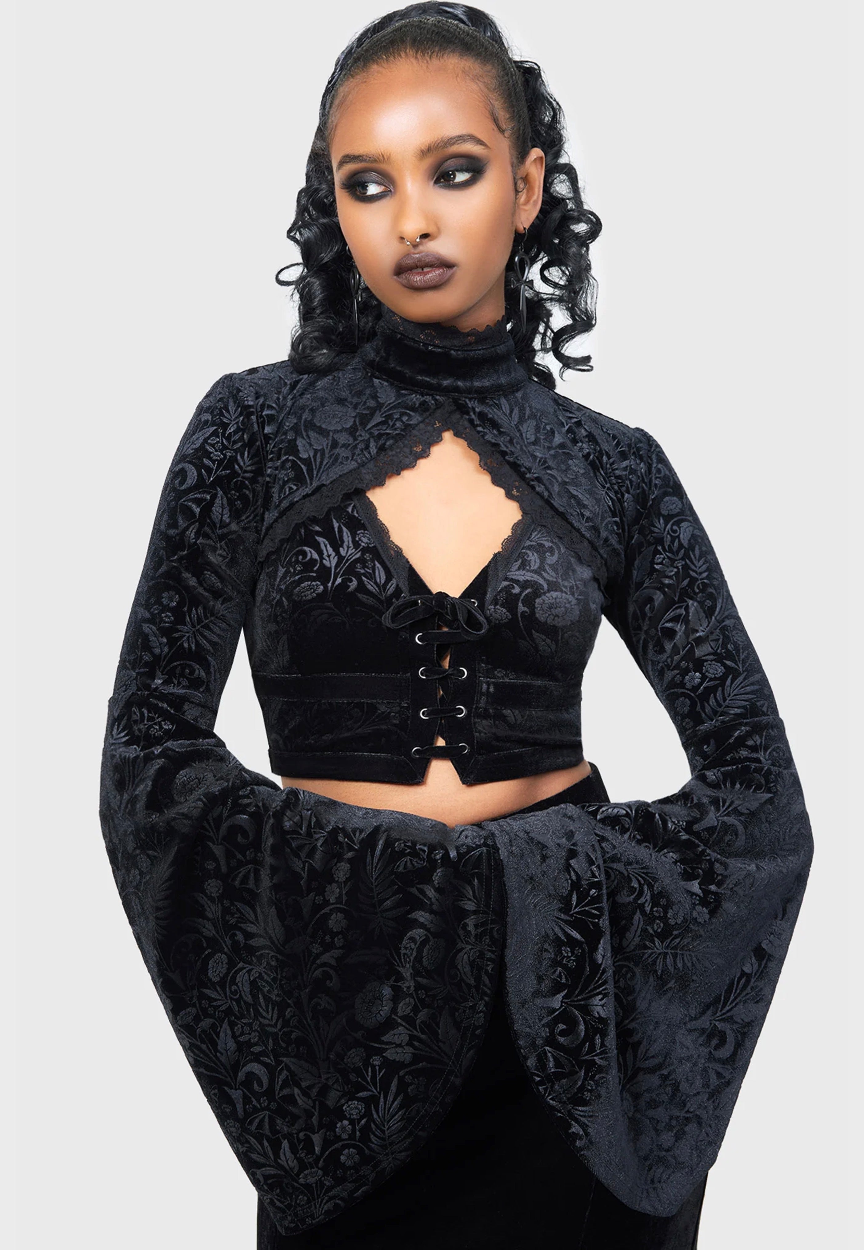 Killstar x Moonbloom - Vipers Nest Black - Bra | Women-Image