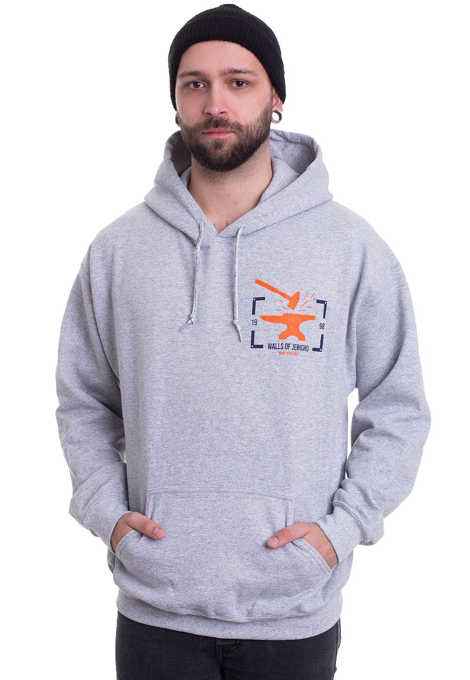 Walls Of Jericho - Made In Detroit Sportsgrey - Hoodie | Men-Image