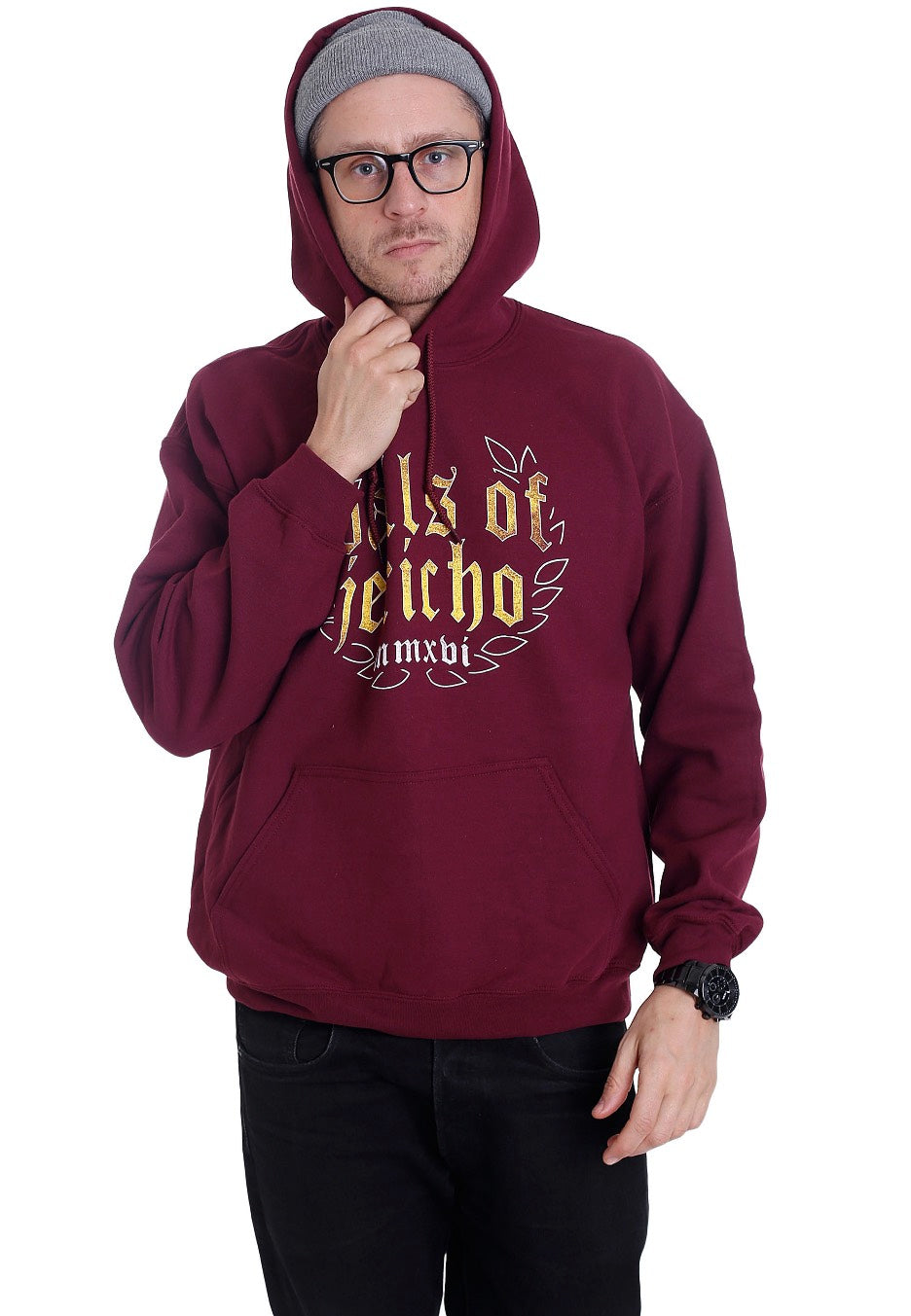 Walls Of Jericho - No One's Safe Maroon - Hoodie | Men-Image