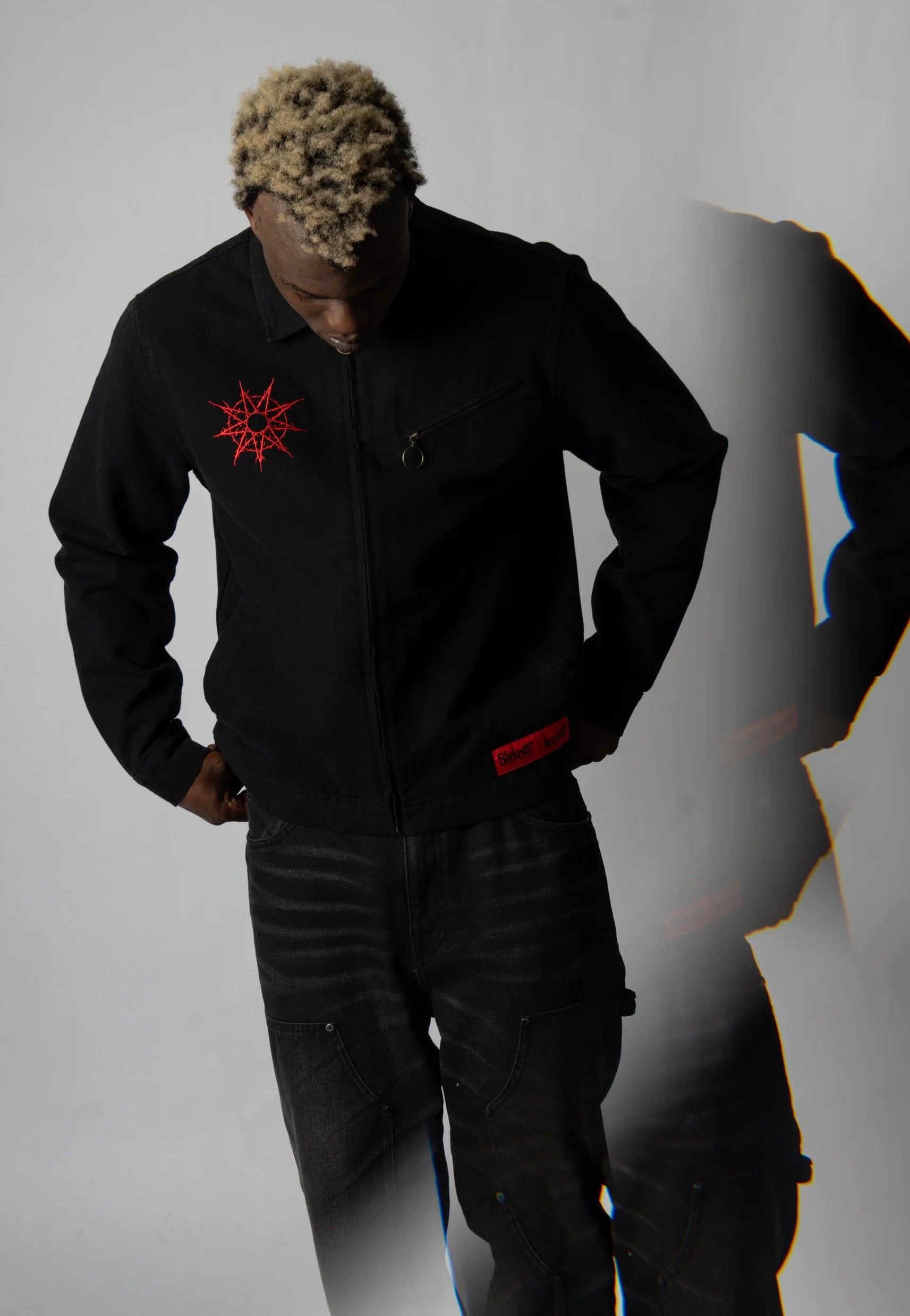 Welcome x Slipknot - Self-Titled Canvas Black - Jeans Jacket | Men-Image