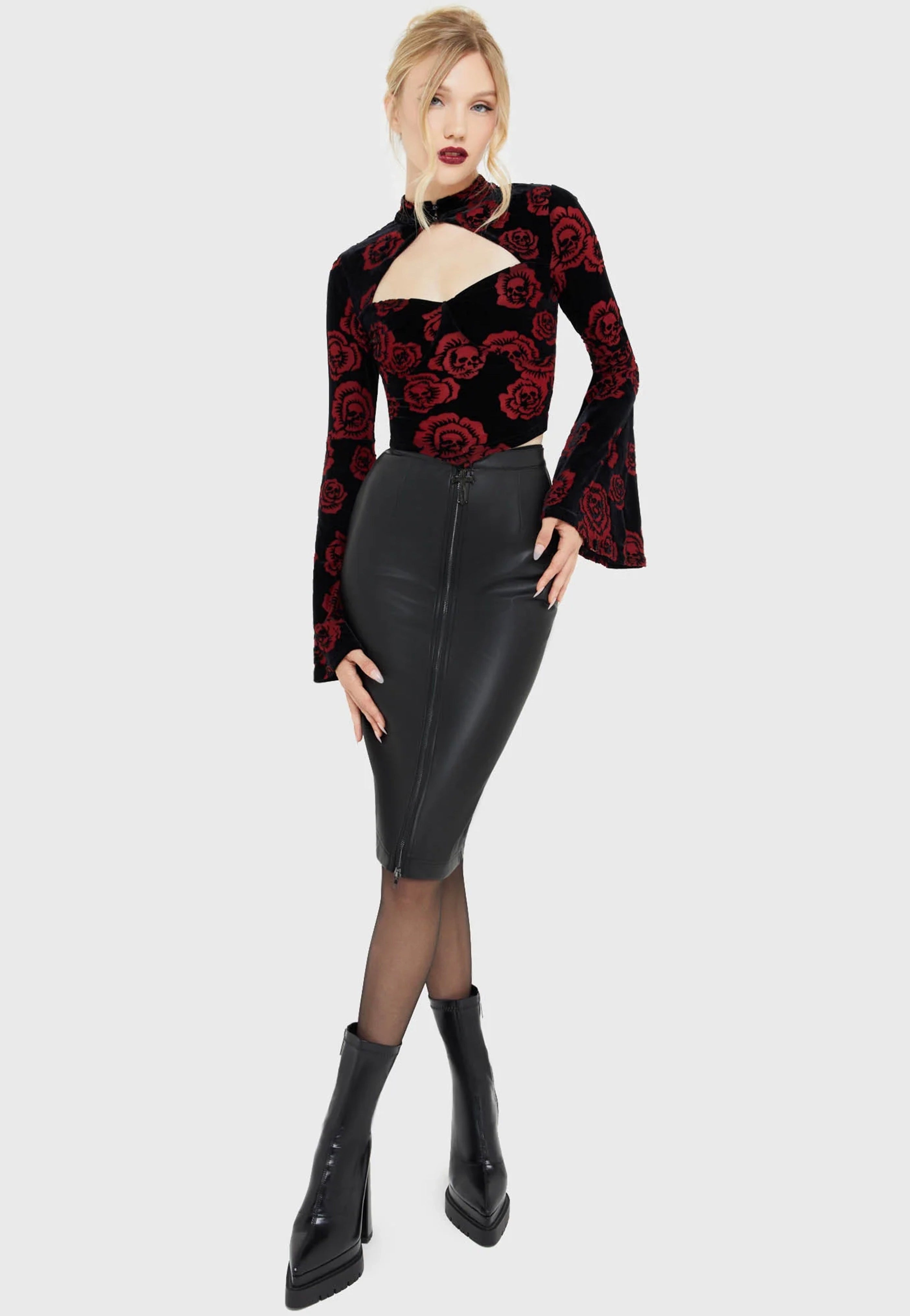 Killstar - Wicked Wisteria Black - Skirt | Women-Image