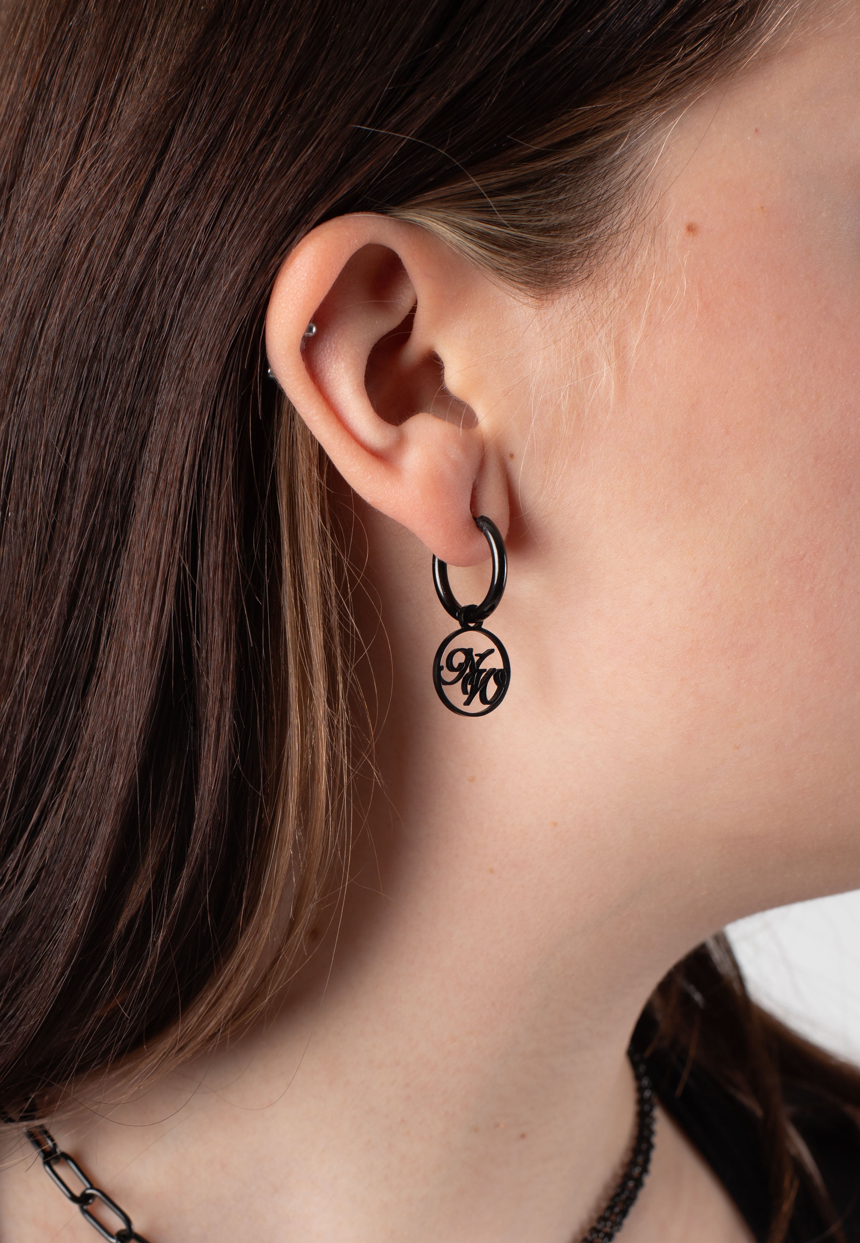 Wildcat x Nightwish - Little Cutted Hoops Black - Earrings | Neutral-Image