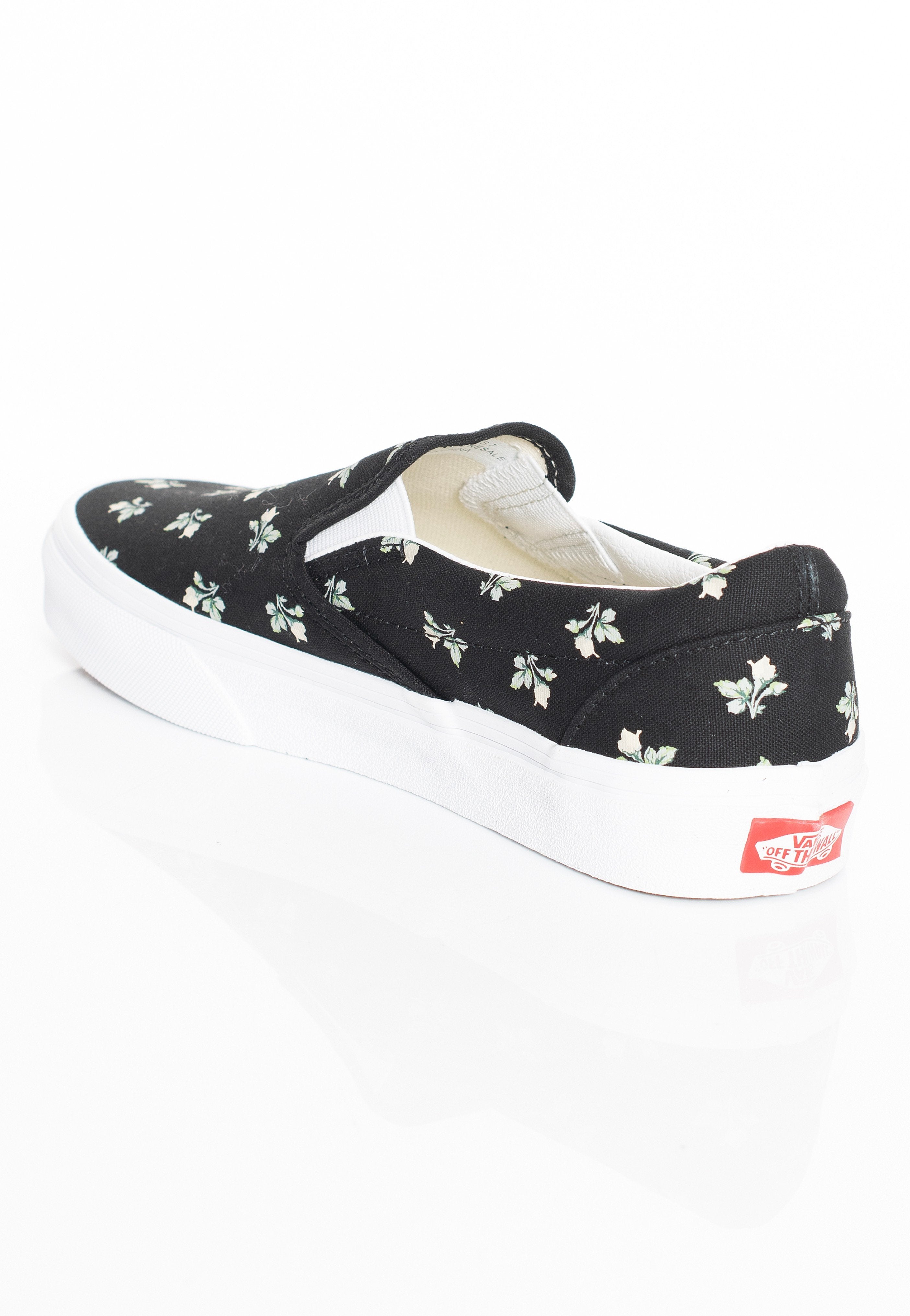 Vans - Classic Slip-On Floral Black - Girl Shoes