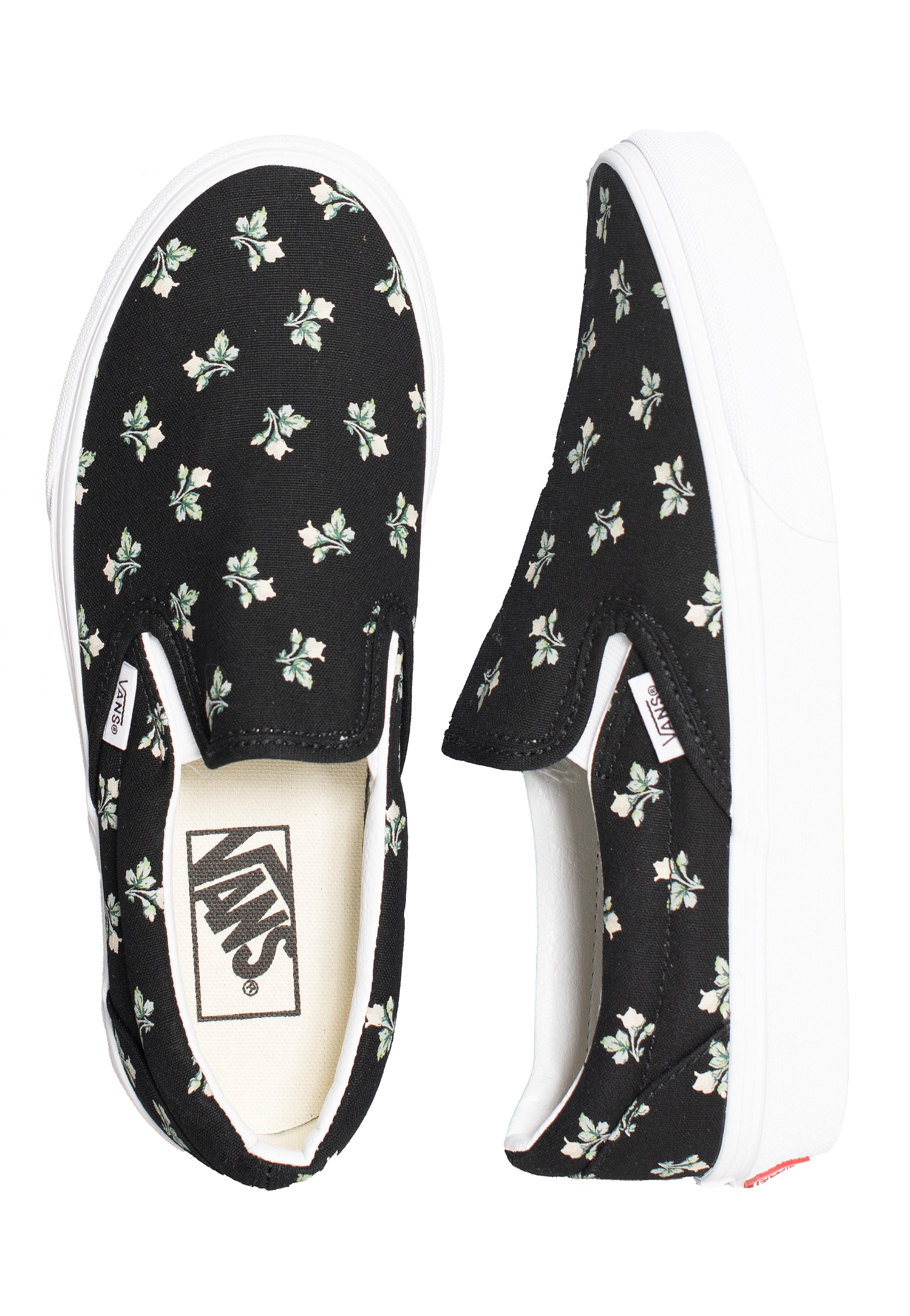 Vans - Classic Slip-On Floral Black - Girl Shoes