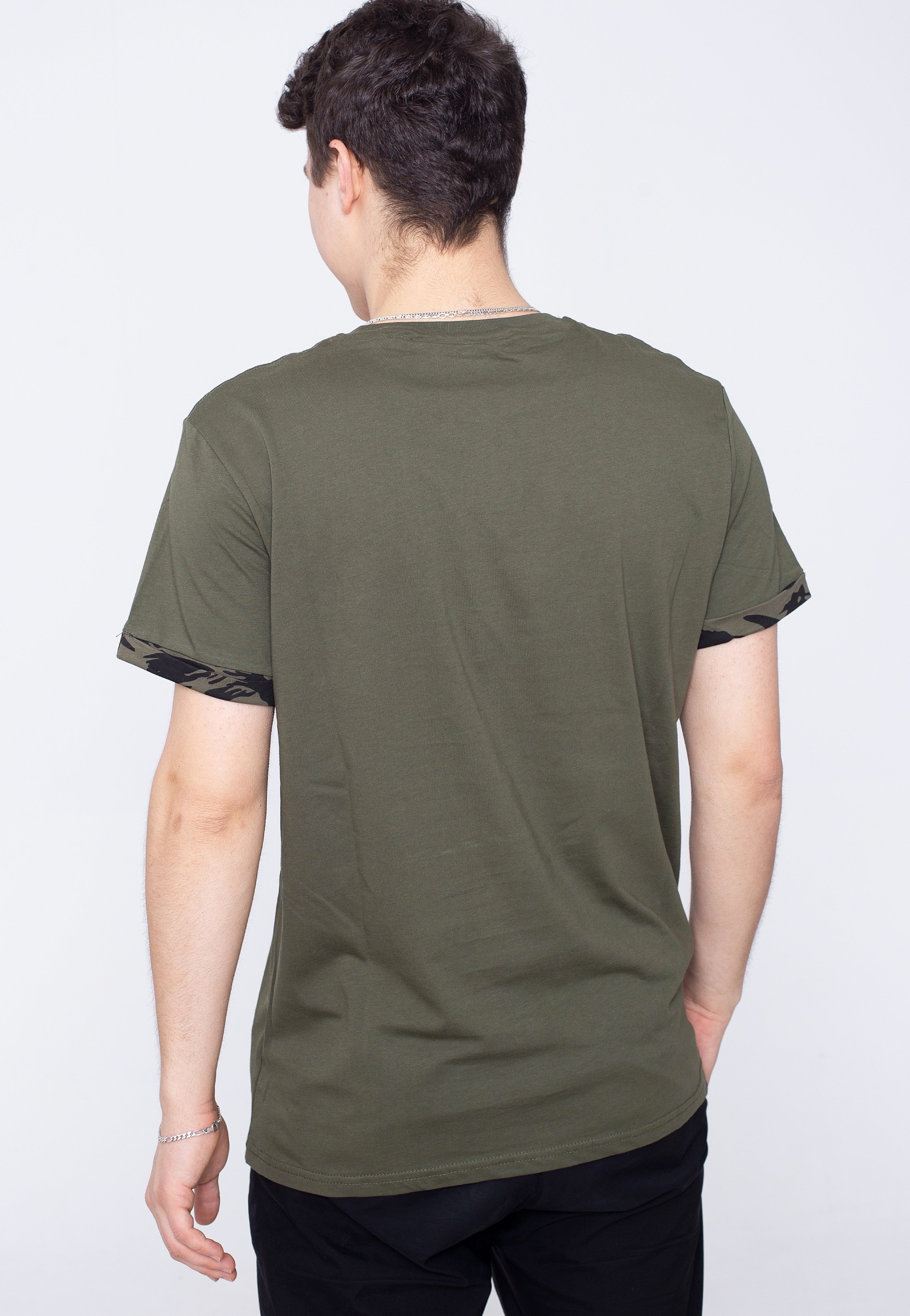 Alpha Industries - Roll Up Sleeve Brushstroke Green - T-Shirt