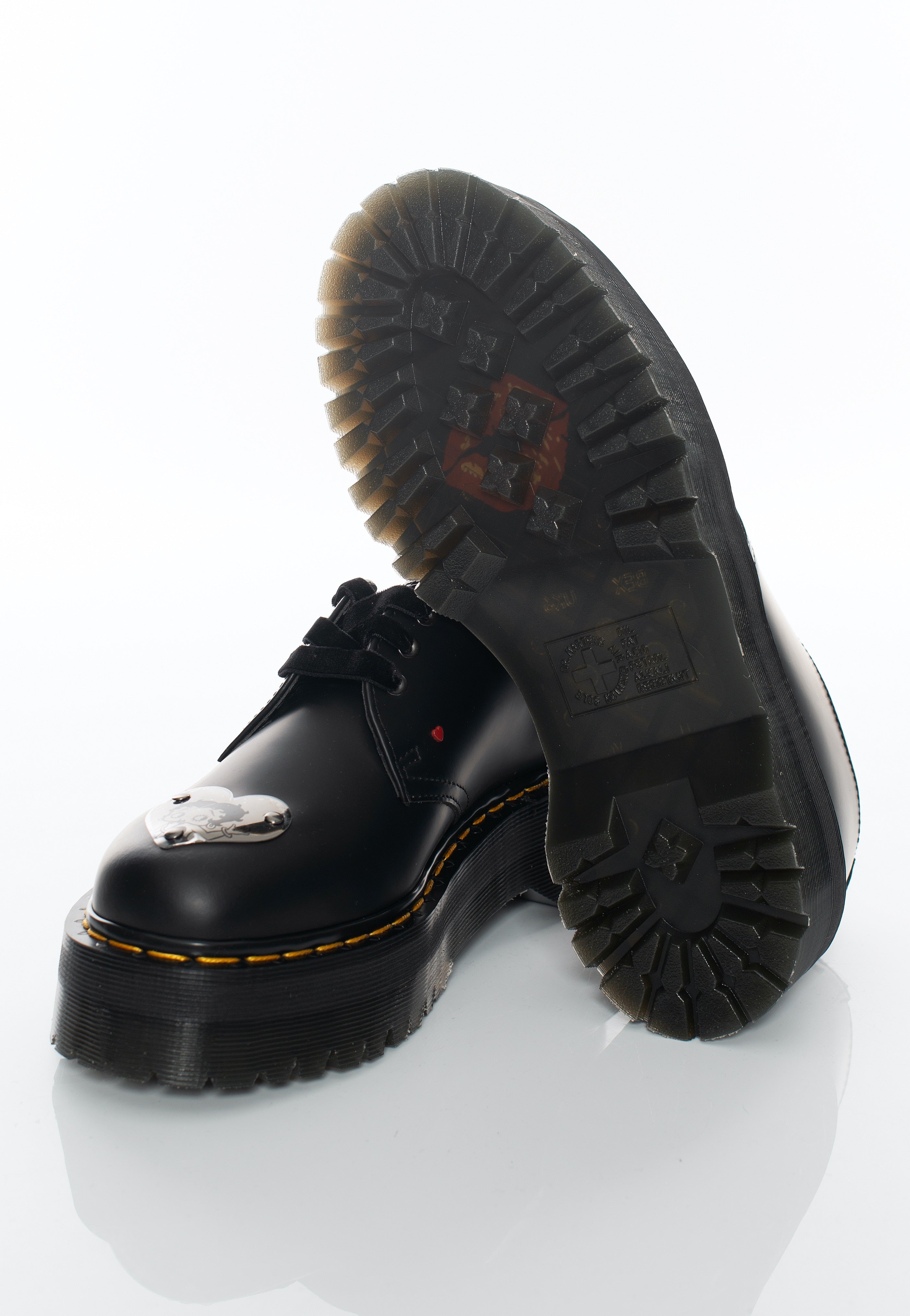 Dr. Martens x Betty Boop - 1461 Quad Black Smooth - Girl Shoes