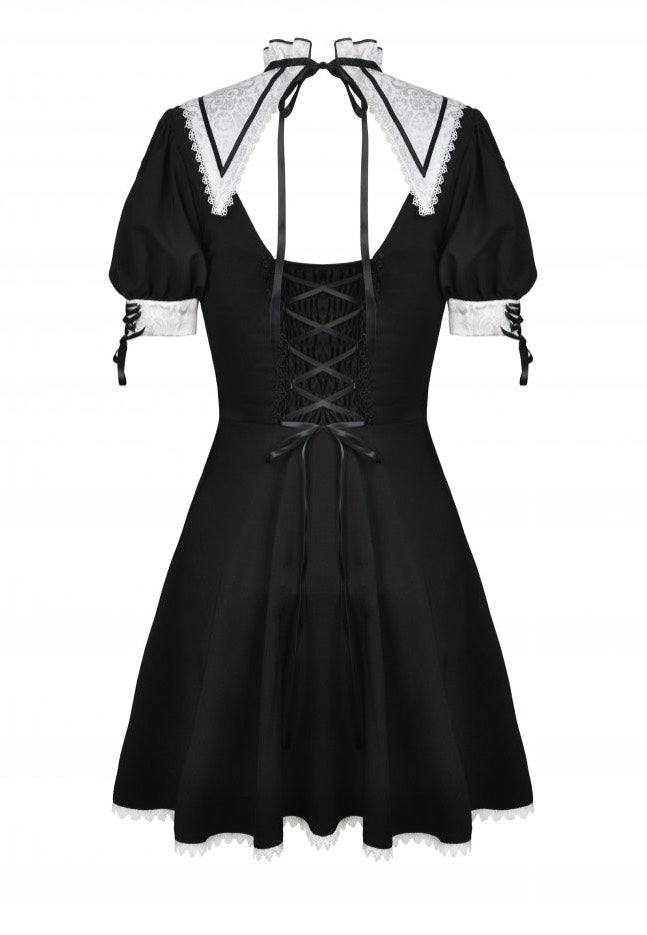 Dark In Love - Magic Princess Cross White Neckline Black - Dress