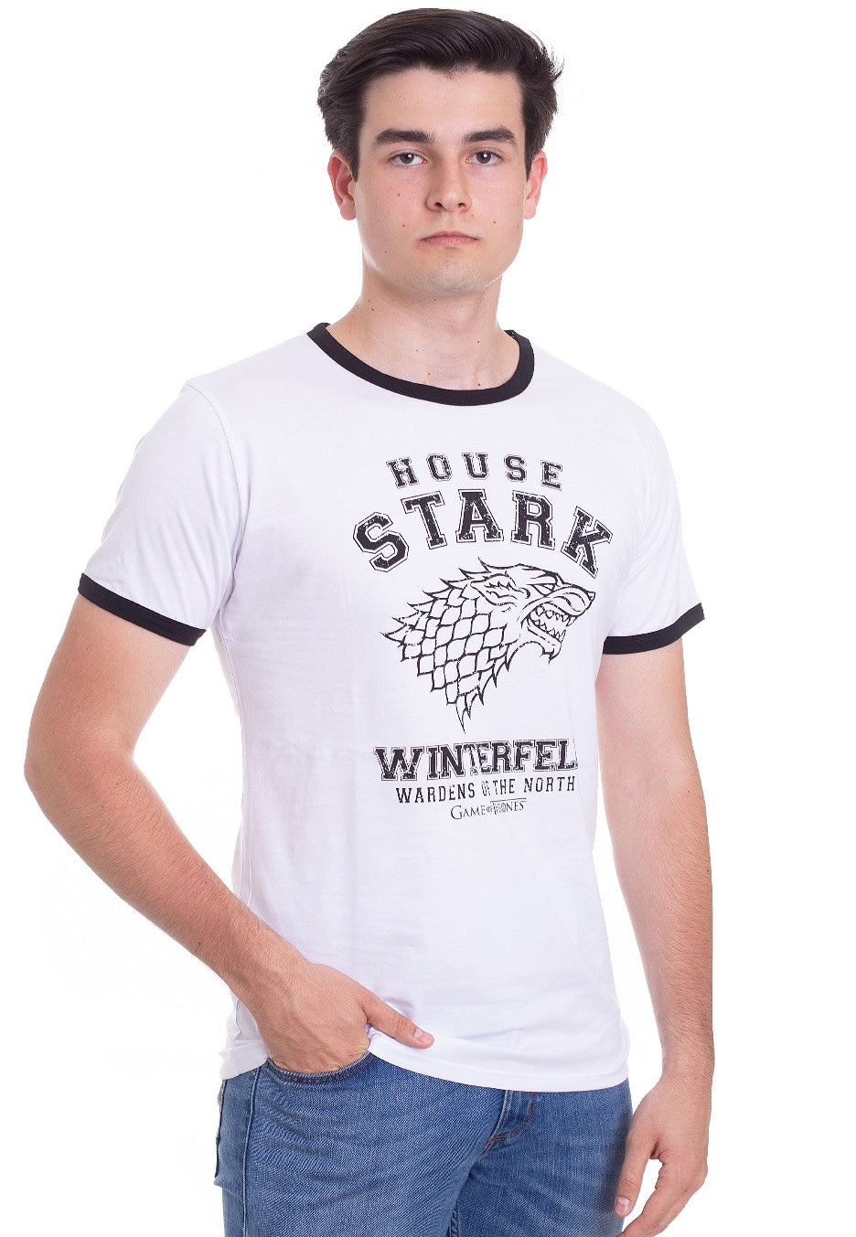 Game Of Thrones House Stark White Camiseta Nuclear Blast