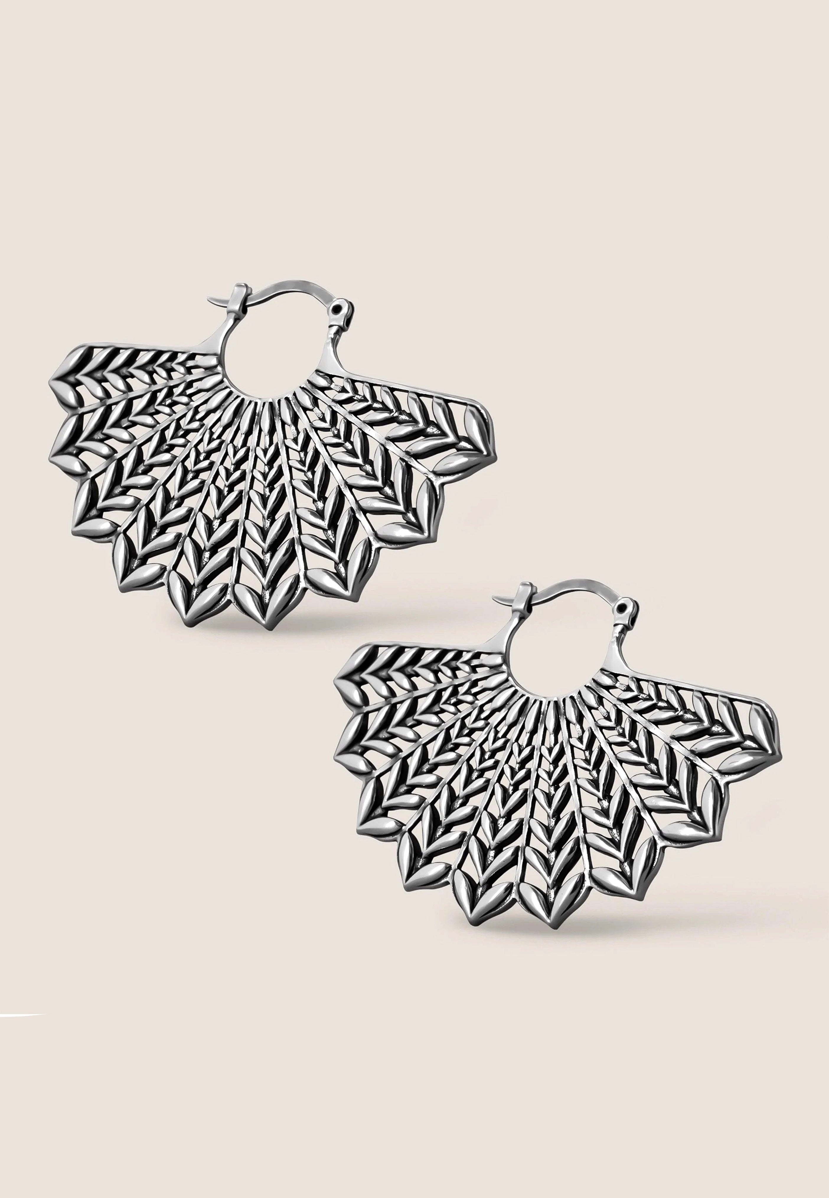 Ask & Embla - Ivy Fan Silver - Earrings