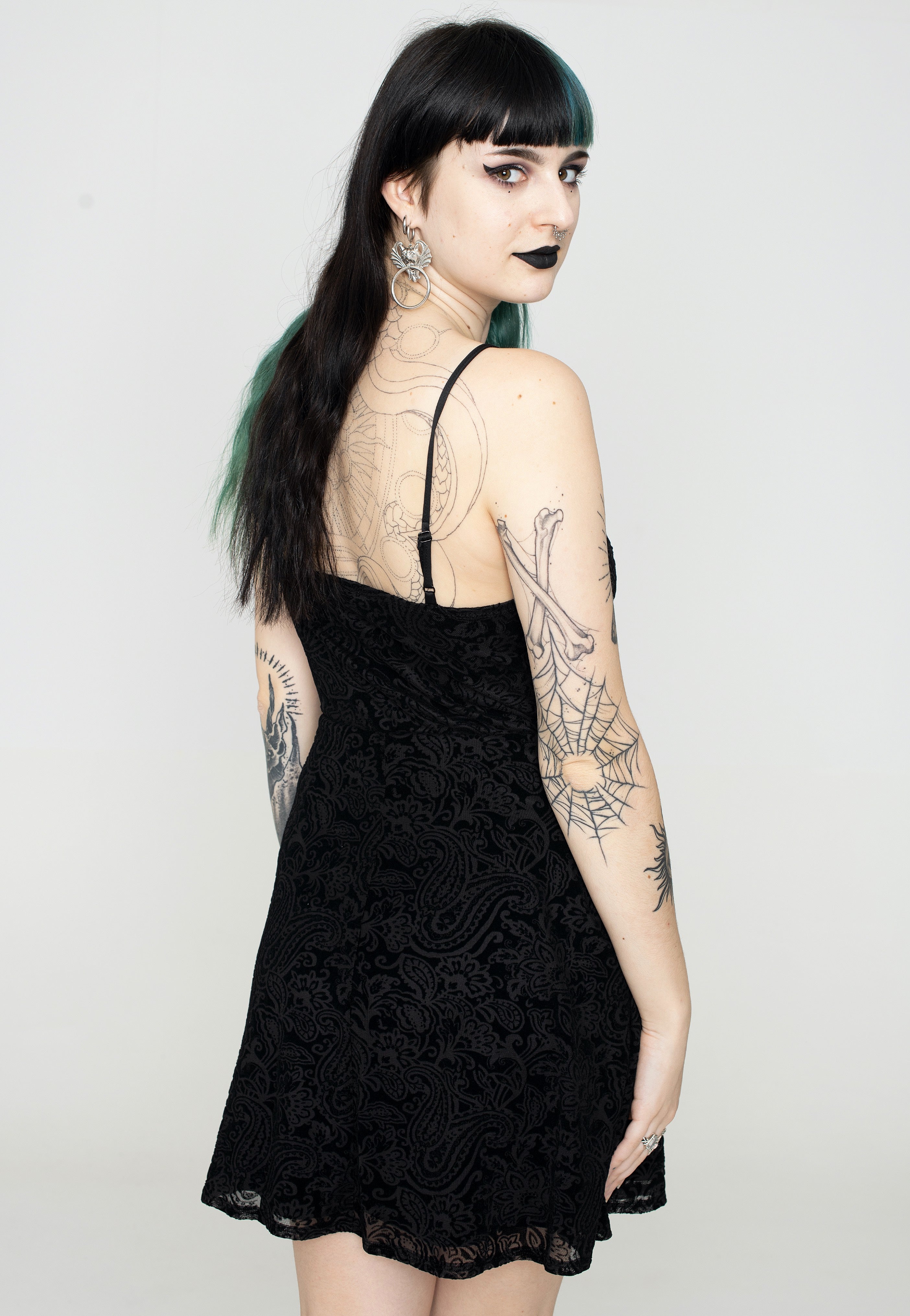 Dark Moon - Jennifer Burnout Velvet Mini - Dress
