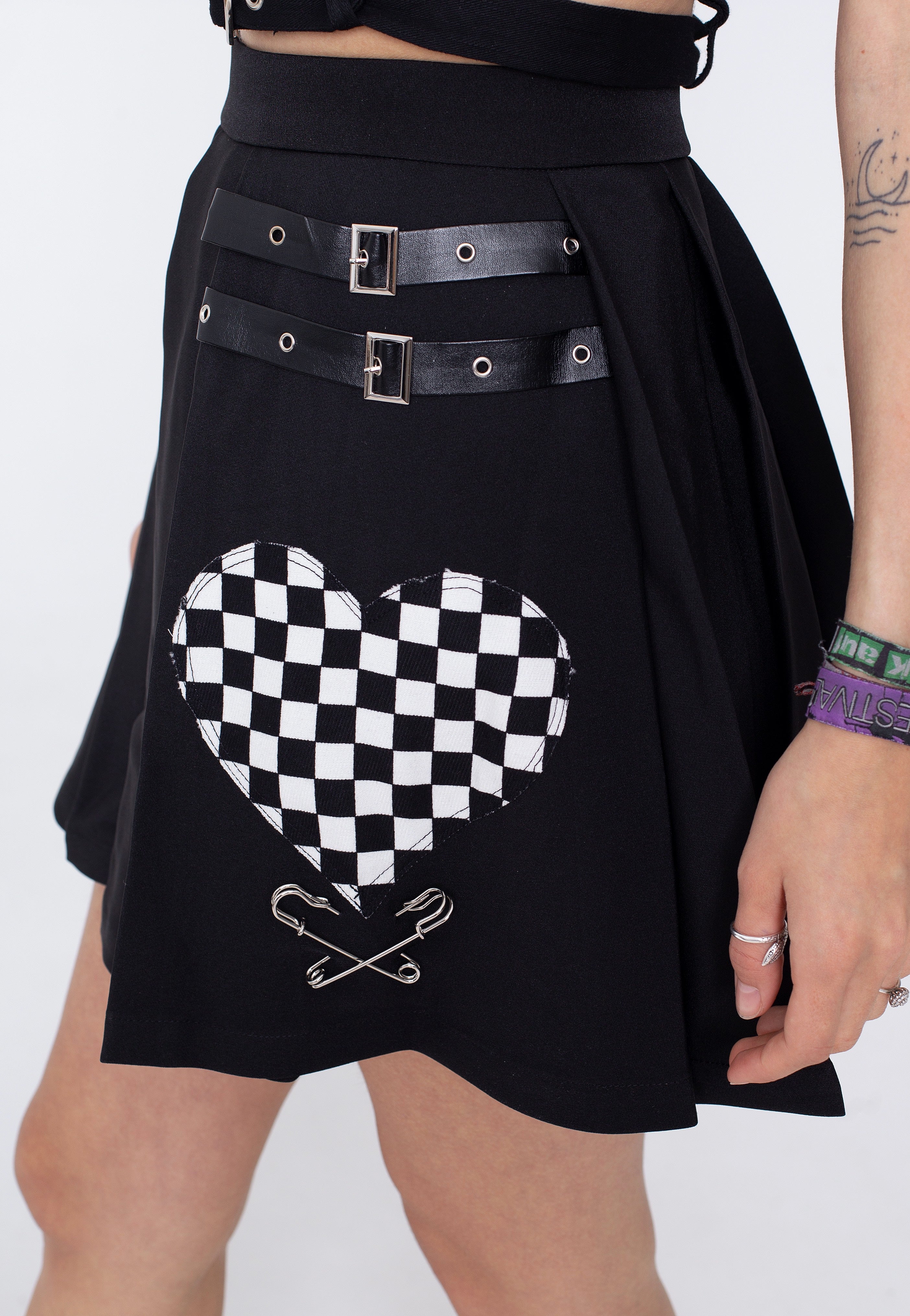 Dark In Love - Punk Heart Black - Skirt