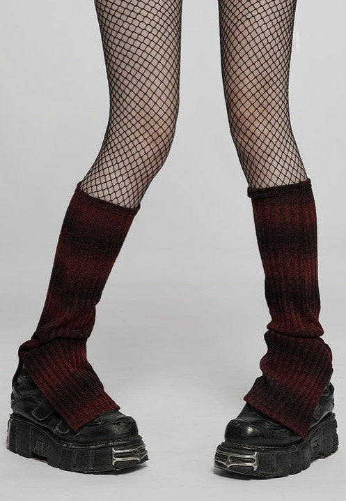 Punk Rave - Riot Grrrl Striped Black/Red - Socks