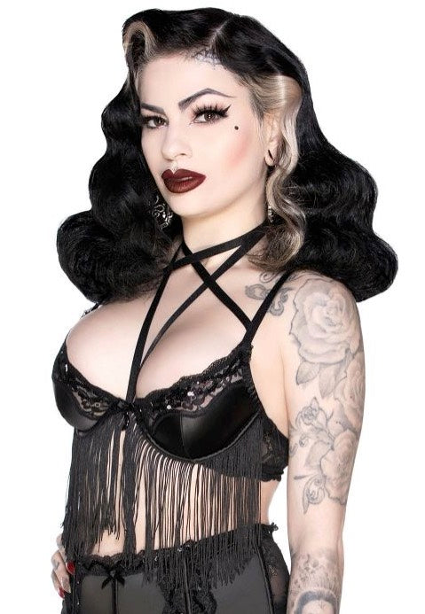 Killstar - She’s Poison Fringe Black - Bras