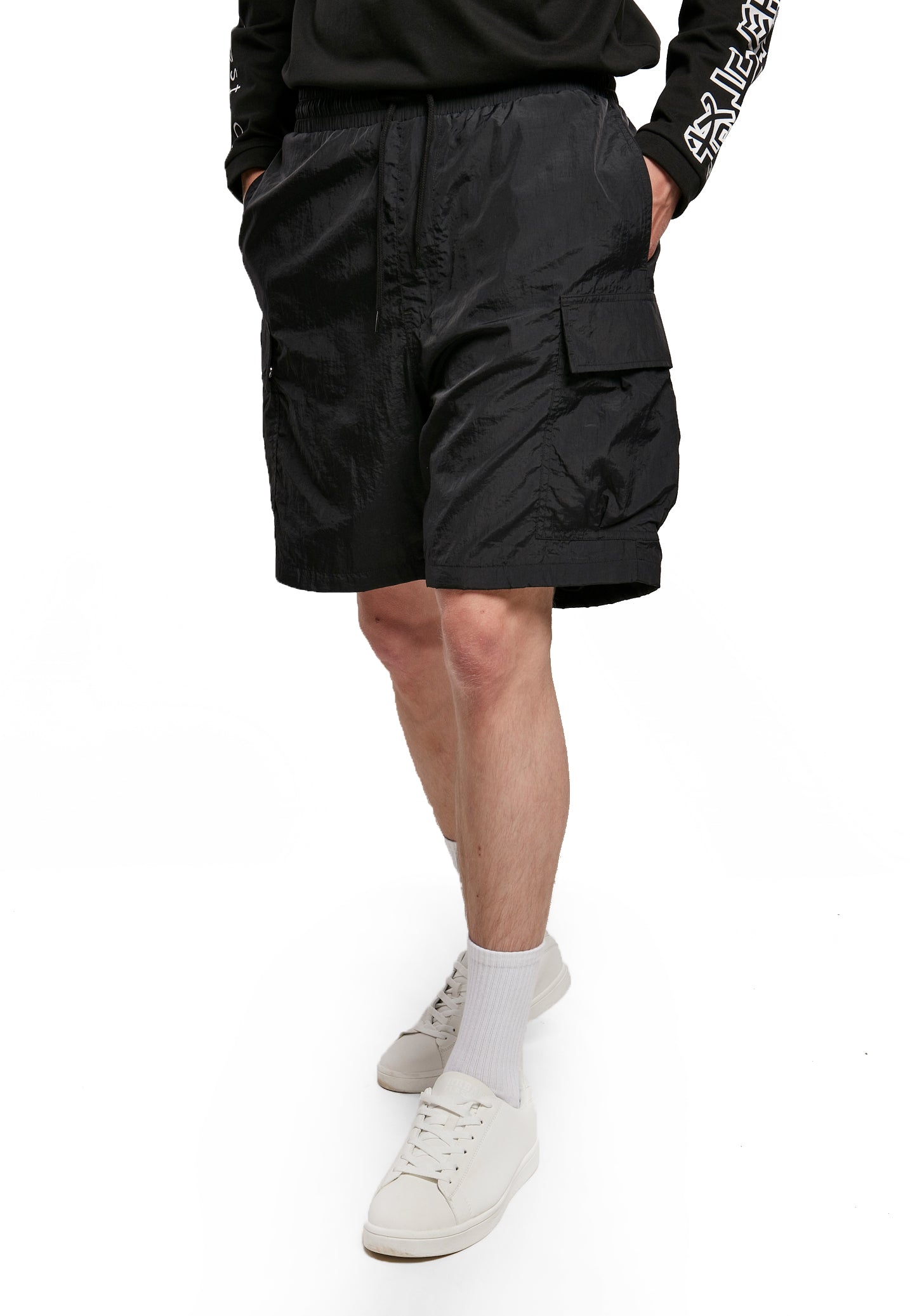 Urban Classics - Nylon Cargo Black - Shorts