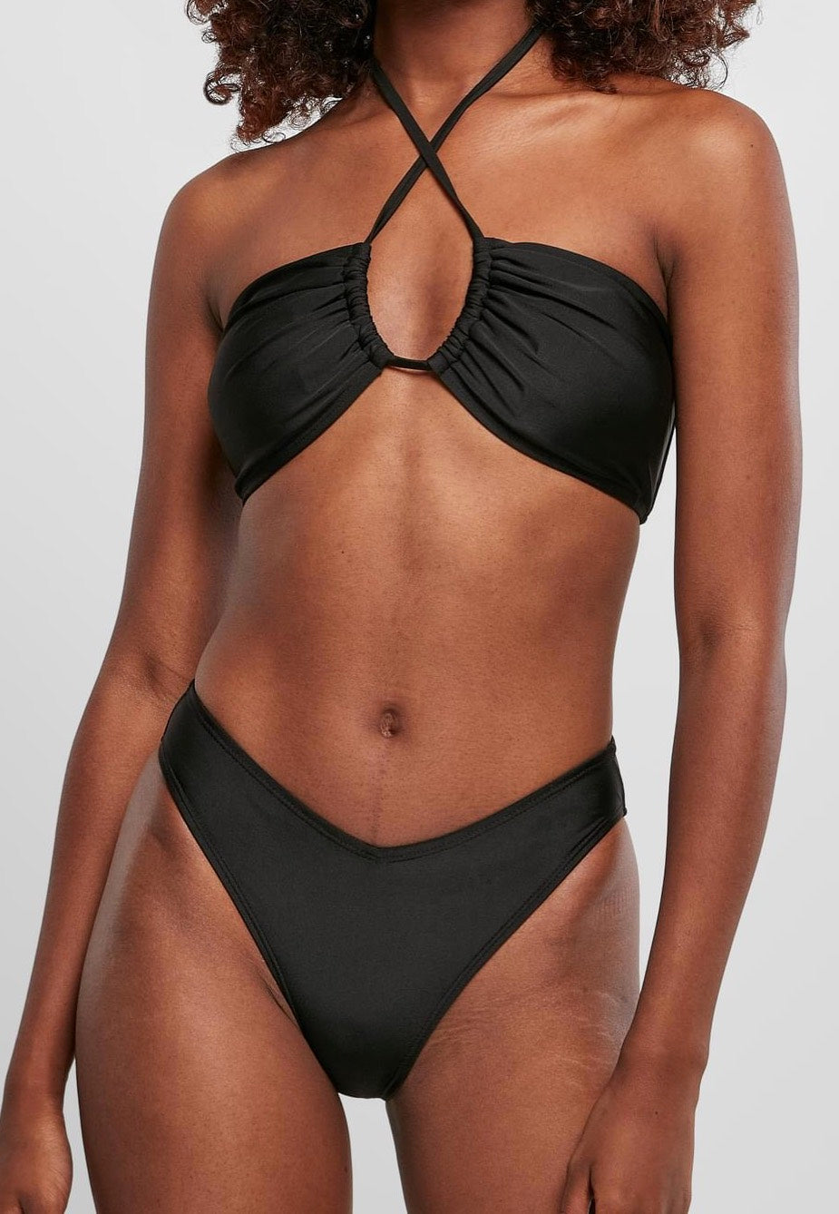 Urban Classics - Ladies Recycled Hot V Black - Bikini