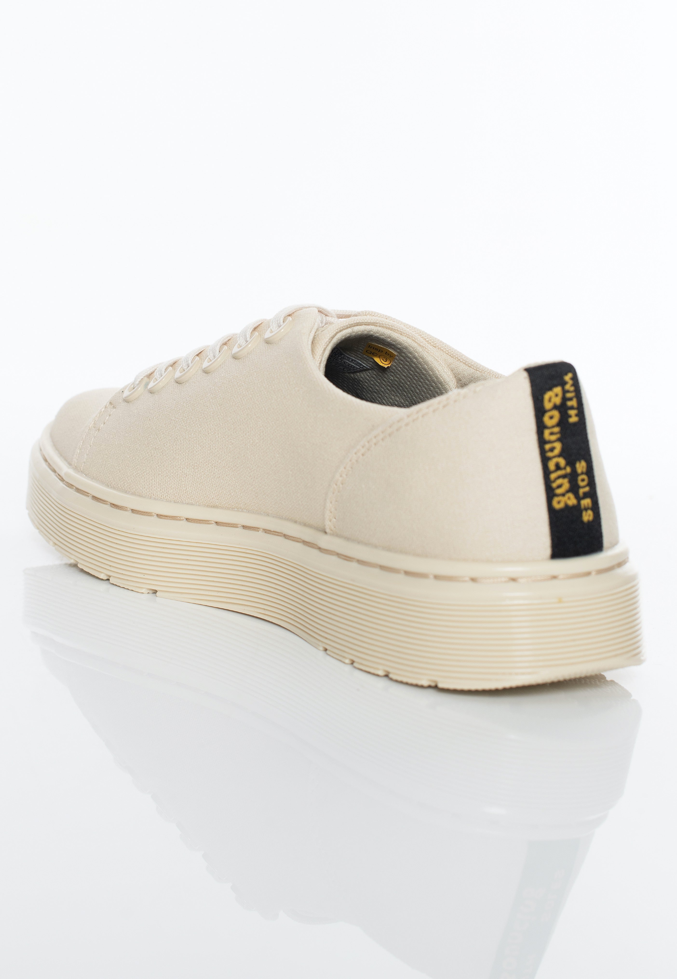Dr. Martens - Dante 10 Canvas/Parchment Beige Milled Coated Leather - Girl Shoes