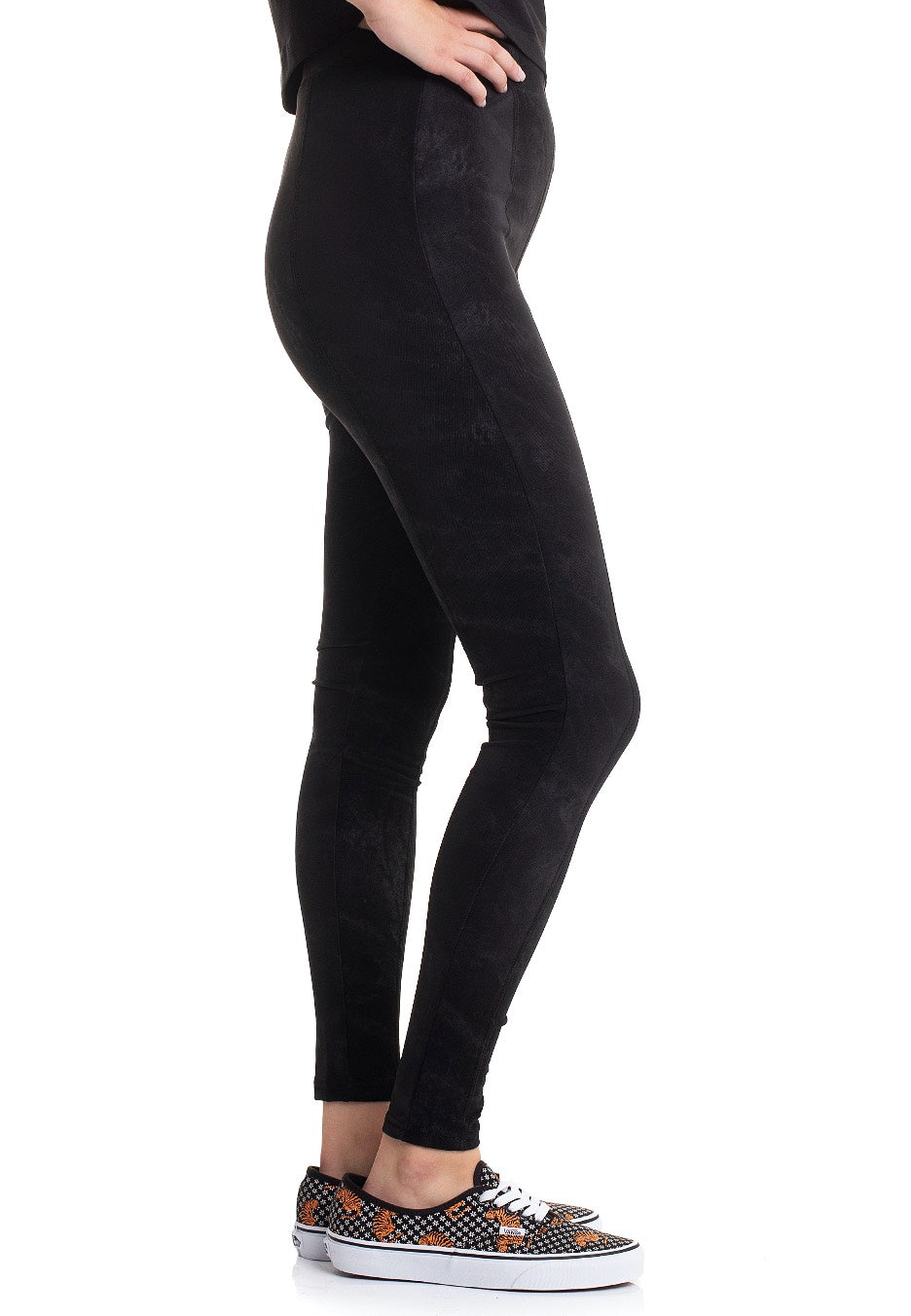 Urban Classics - Washed Faux Leather Black - Pants