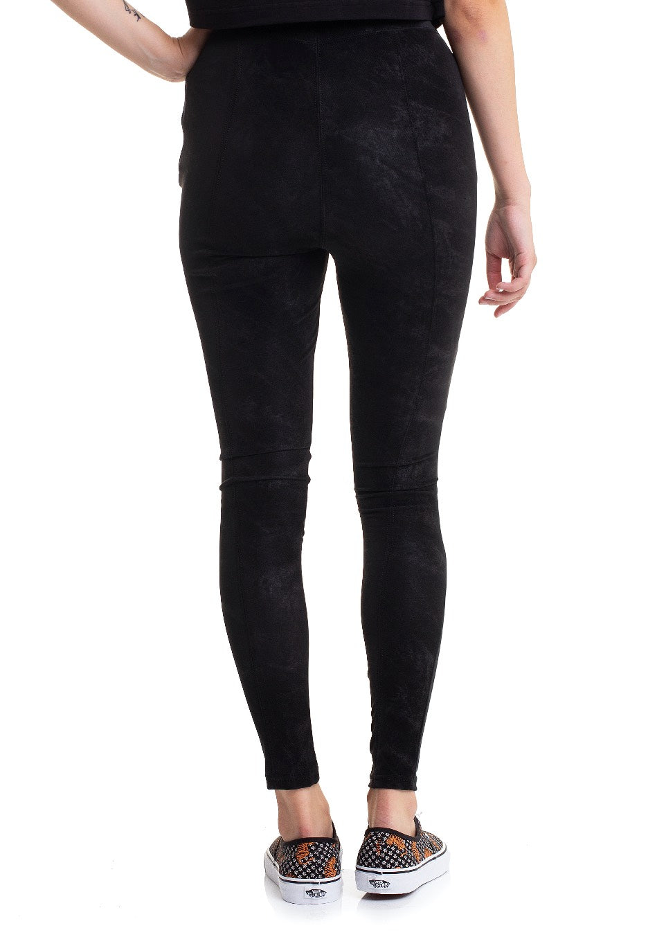 Urban Classics - Washed Faux Leather Black - Pants