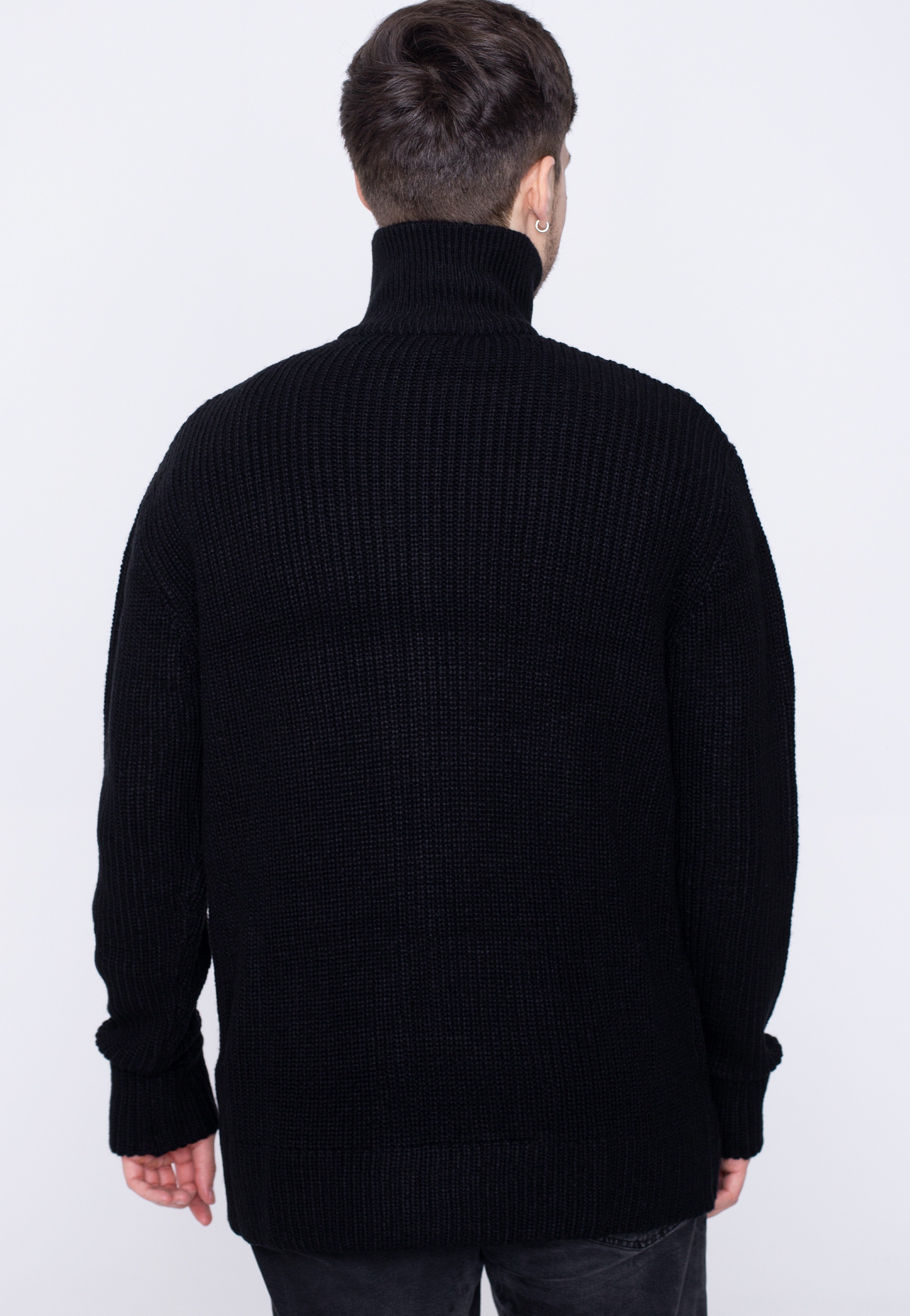Urban Classics - Zip Black - Cardigan