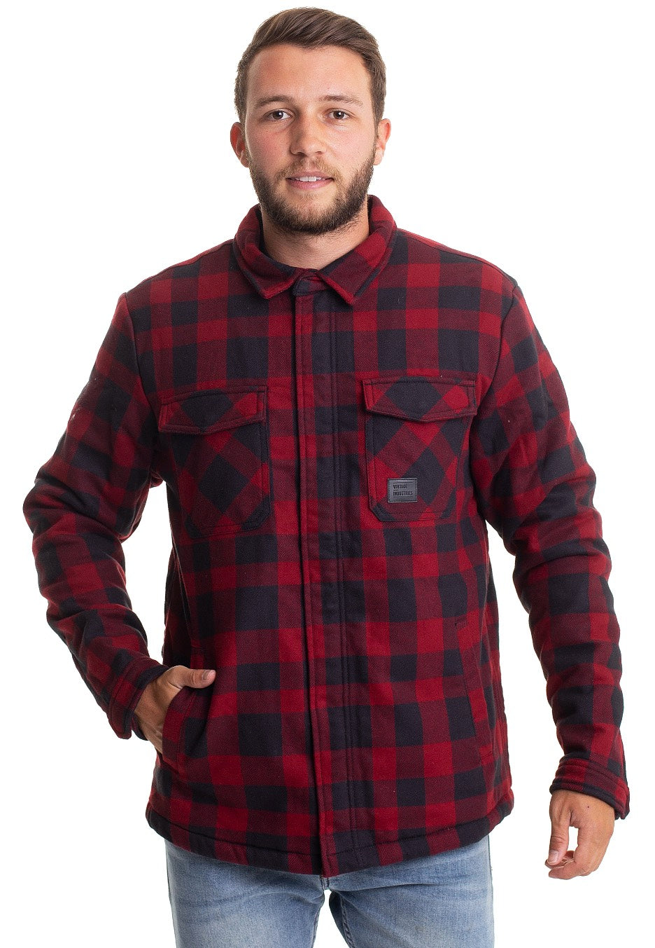 Vintage Industries - Craft Heavyweight Sherpa Red Check - Jacket