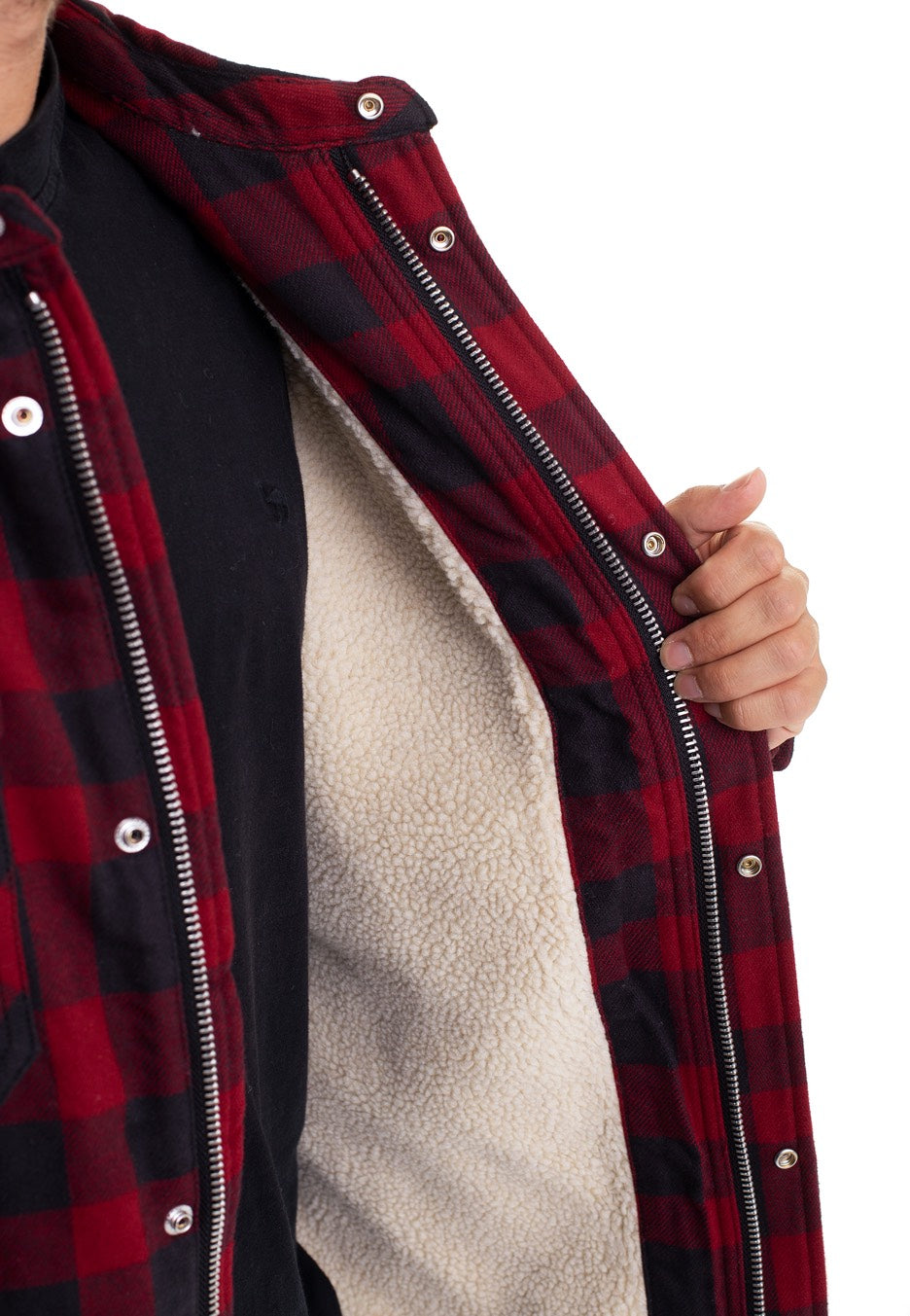 Vintage Industries - Craft Heavyweight Sherpa Red Check - Jacket