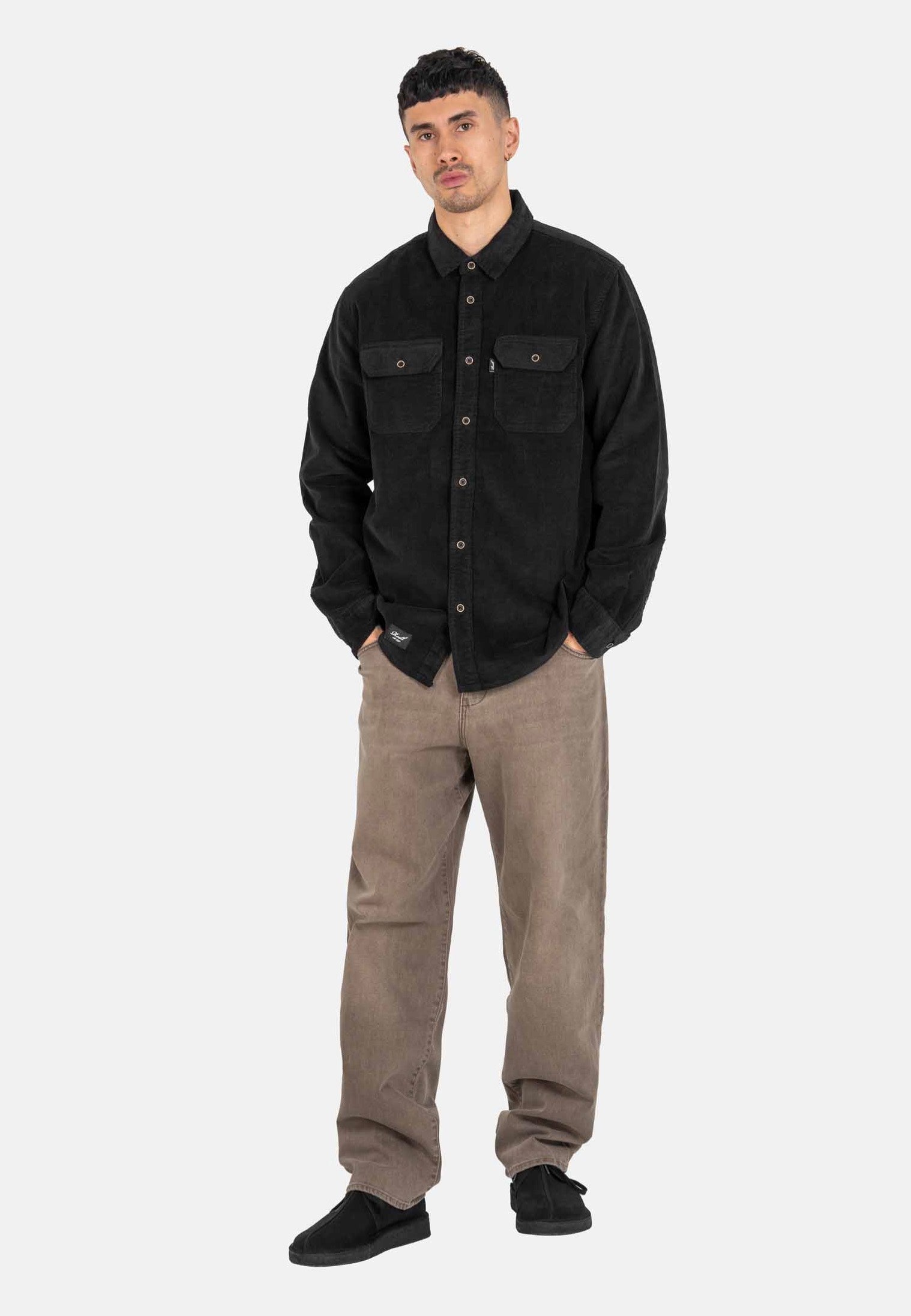 REELL Dual Cord Deep Black Shirt