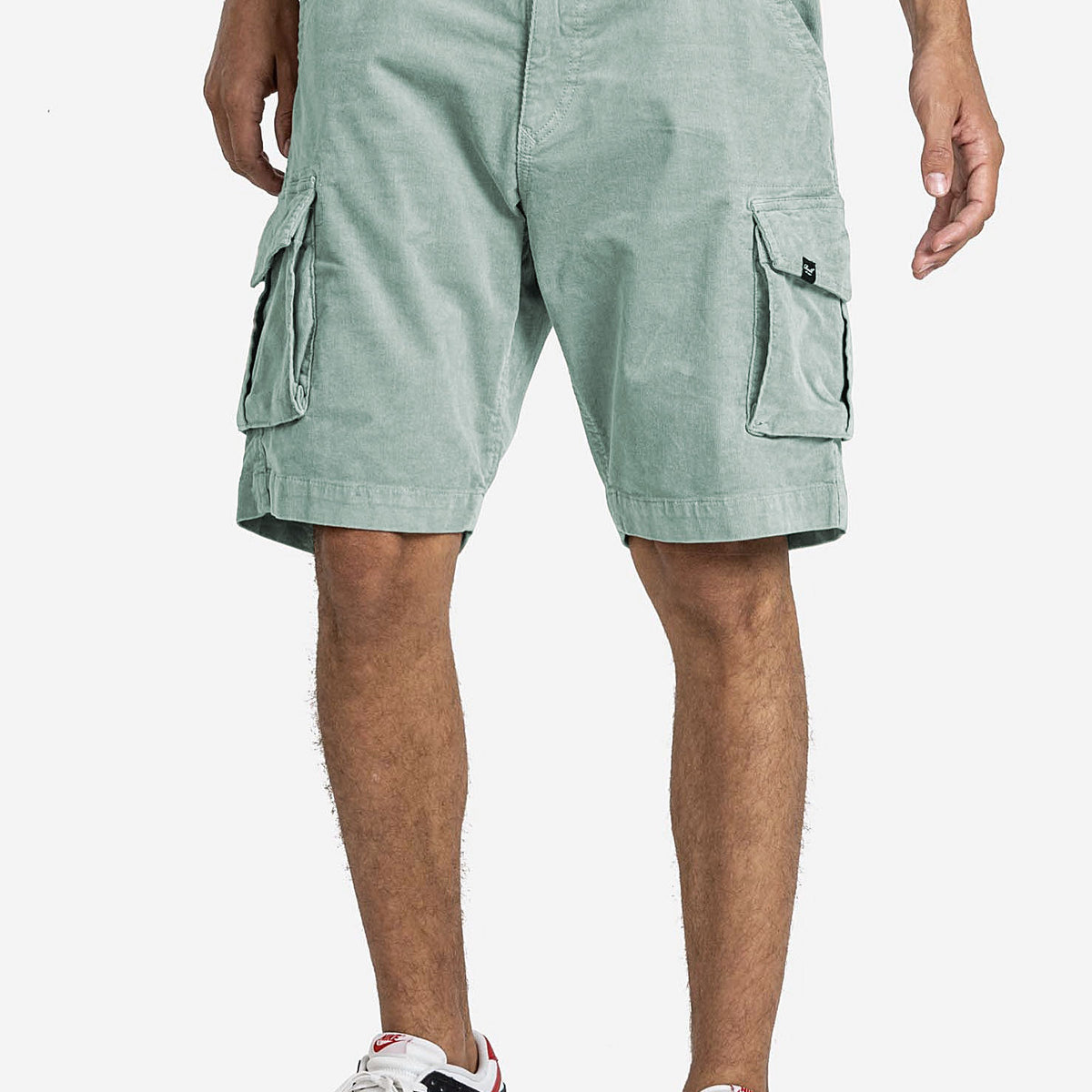 REELL - City Cargo Baby Cord Aqua Grey - Shorts | Nuclear Blast