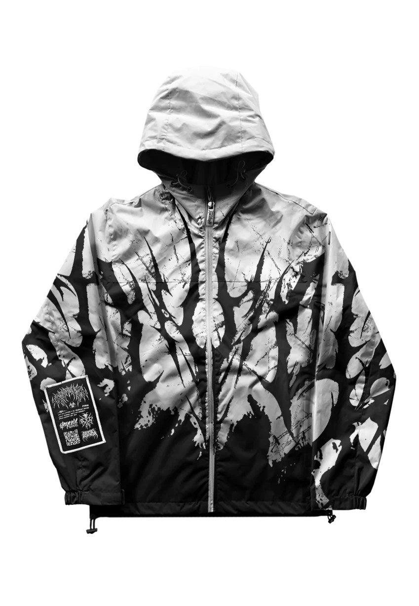 Stay Cold Apparel Chrome Scars (3M Reflective) Black/White Windbreaker