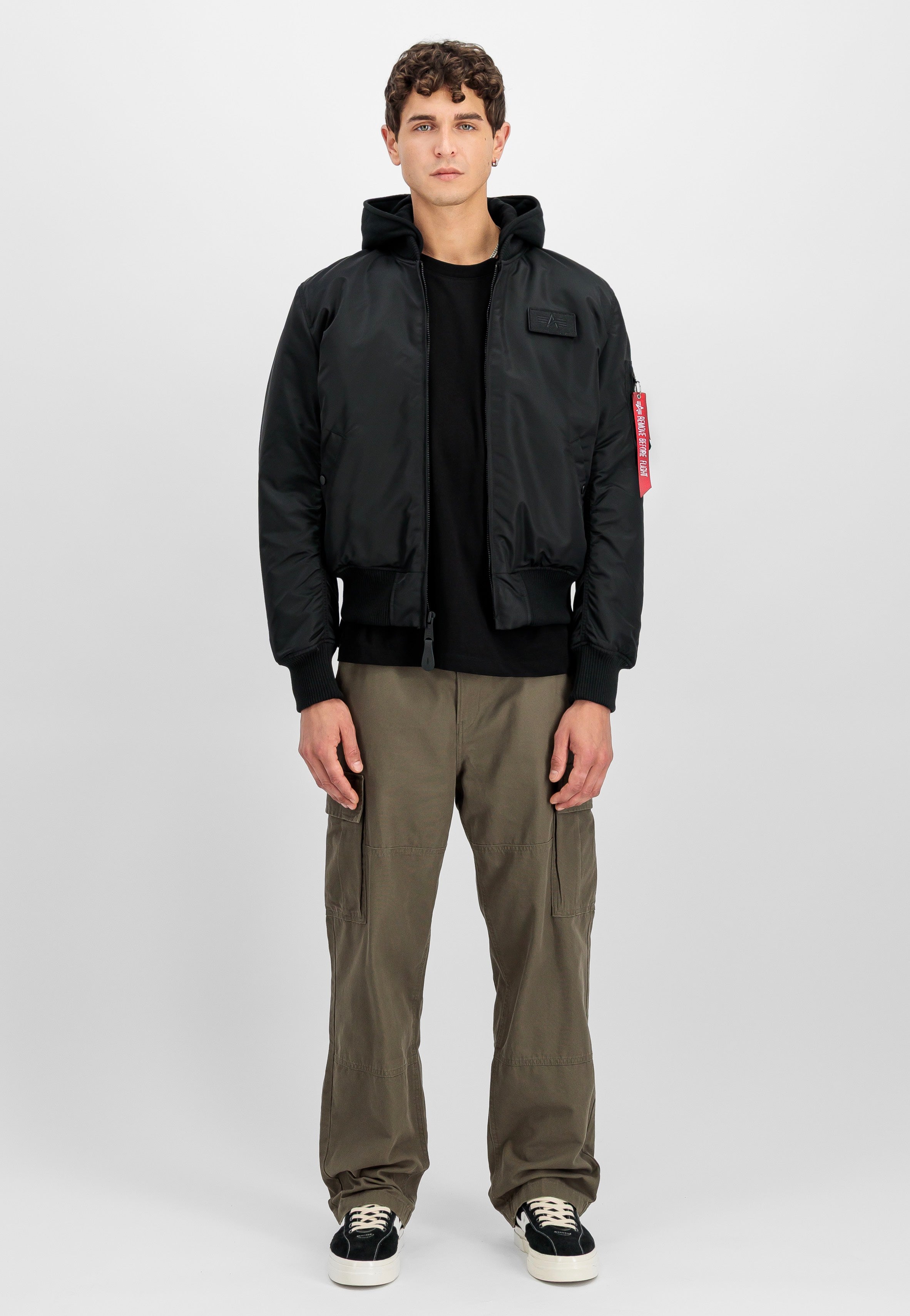 Alpha Industries - MA-1 Zip Hood Back Print Black/Reflective