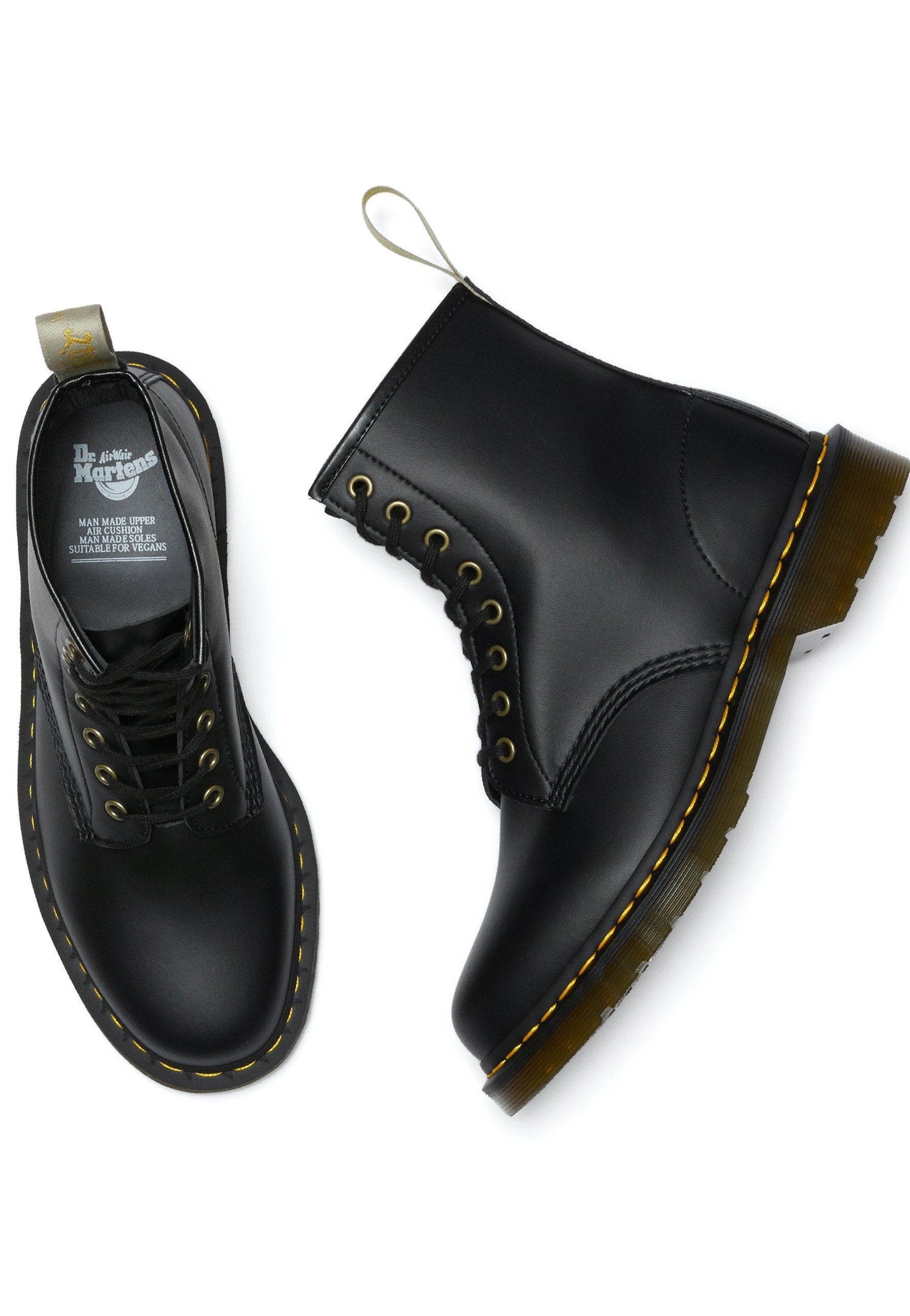 Dr. Martens - Vegan 1460 Black Felix Rub Off - Shoes