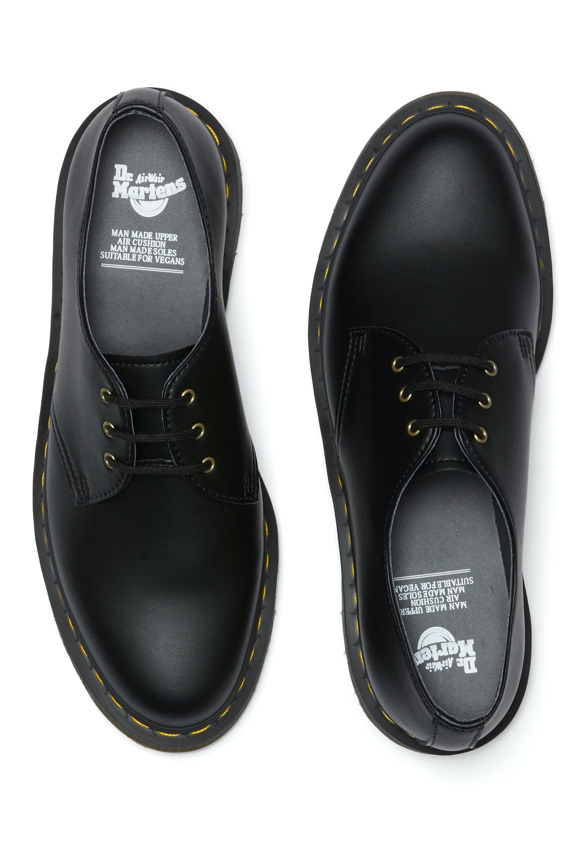 Dr. Martens - Vegan 1461 Black Felix Rub Off - Shoes