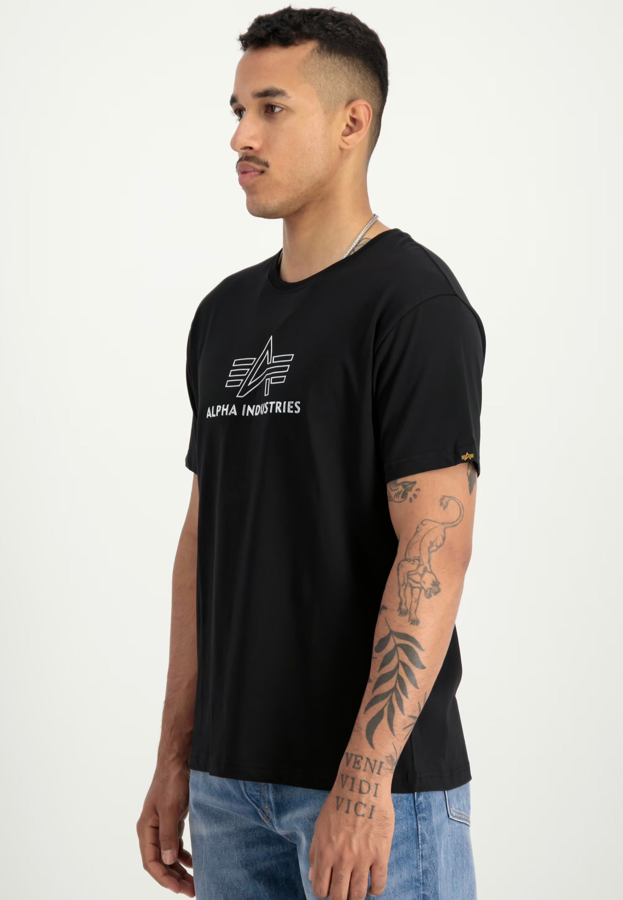 Alpha Industries - Basic T TPU Black/Chrome - T-Shirt | Men-Image