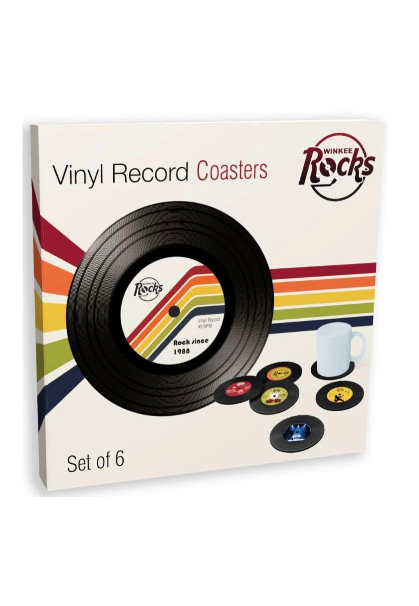 Winkee Rocks - Vinyl Rock - Coaster | Neutral-Image