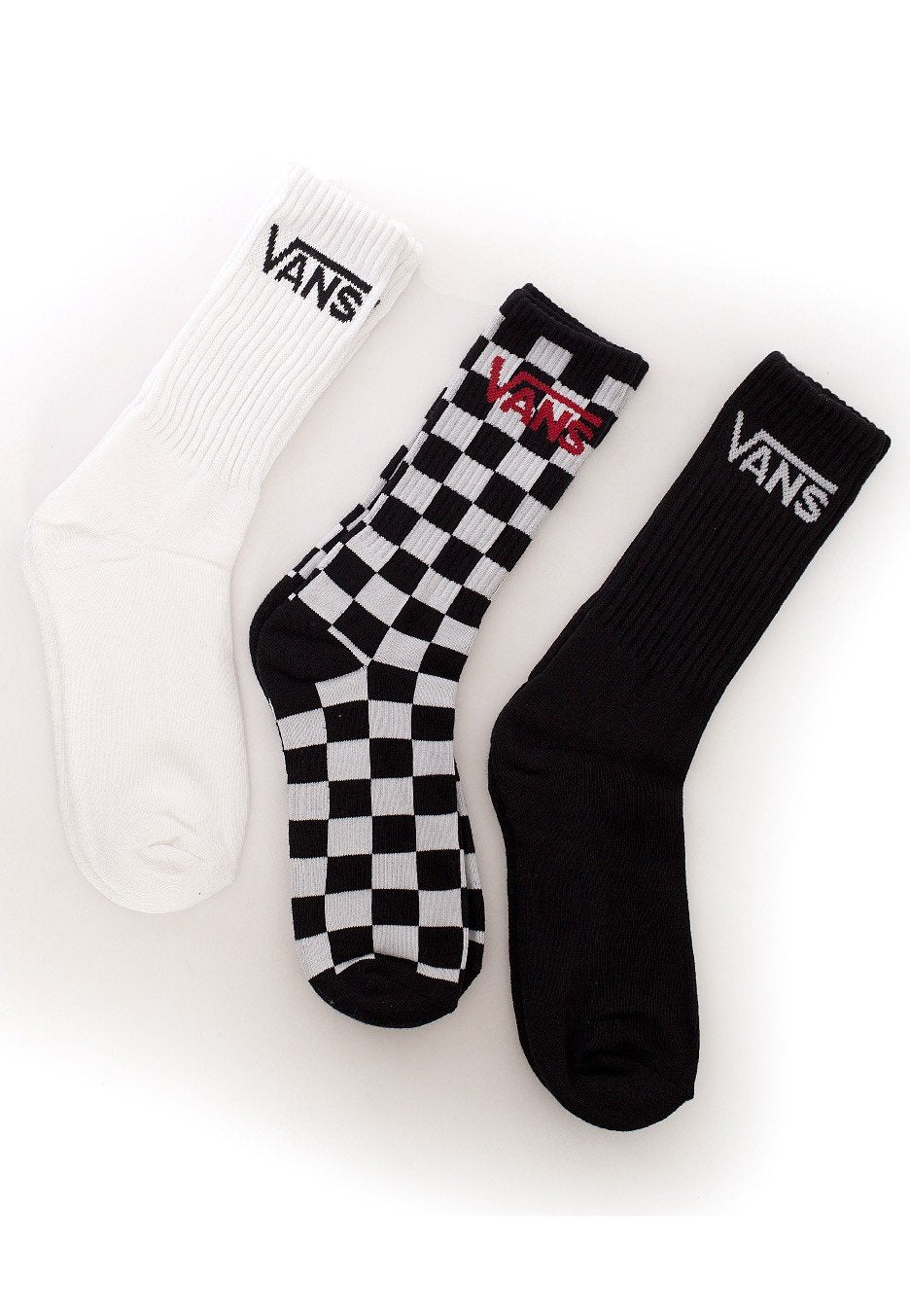 Vans - Classic Crew 3-Pair Pack Black/Checkerboard - Socks