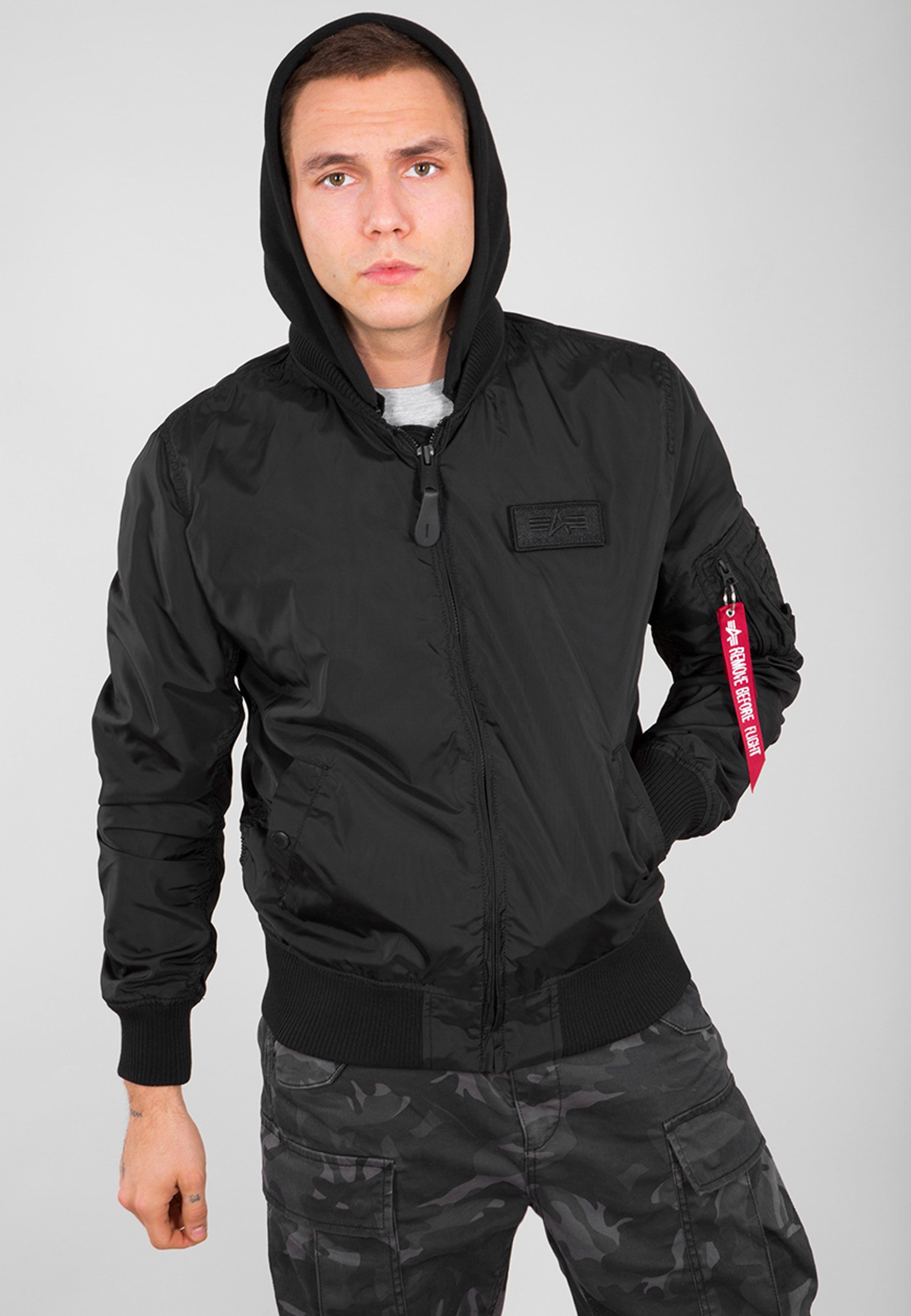 Alpha Industries - MA 1 TT Hood Black/Black - Jacket | Men-Image